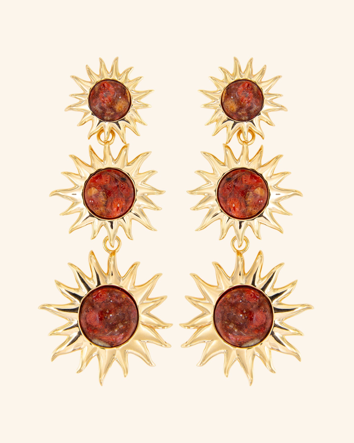 Pendientes Sol Fascinante Coral