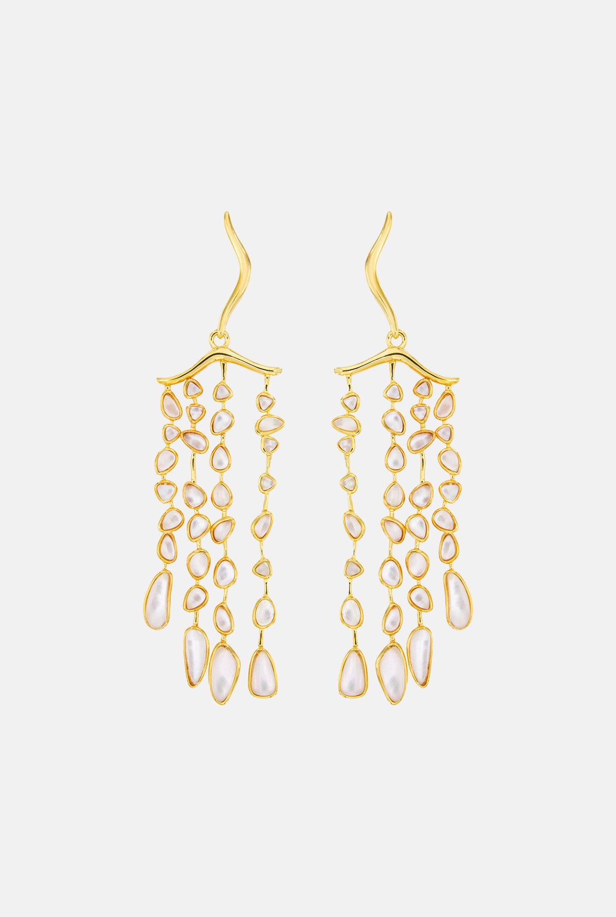 Pendientes Catrina Mop Blanca