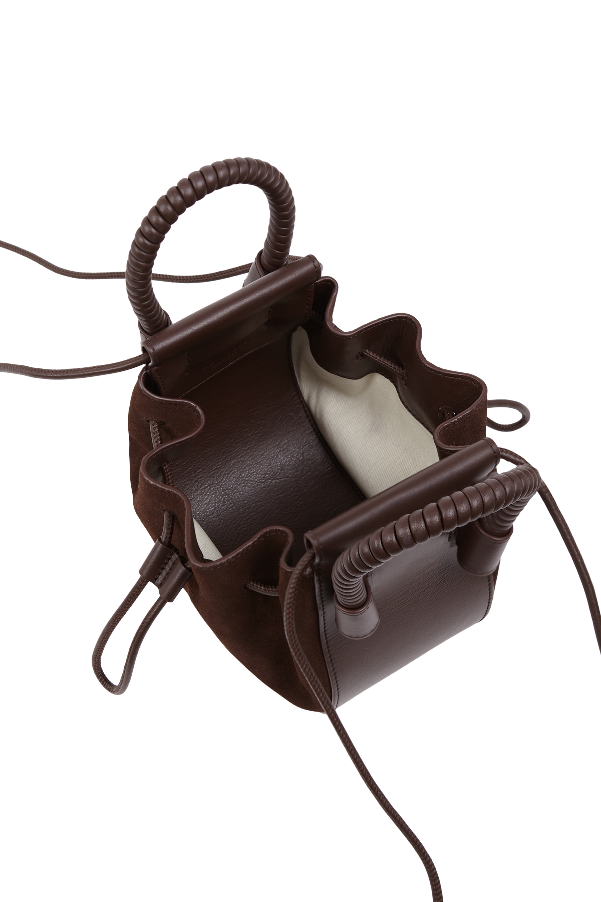 BUBBLE BAG | DARK CHOCOLATE SUEDE