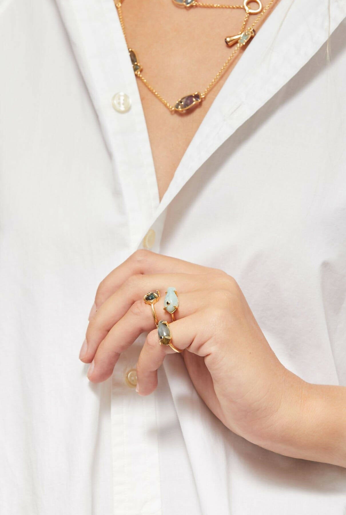 Anillo Marea con amazonita Anillos Coolook