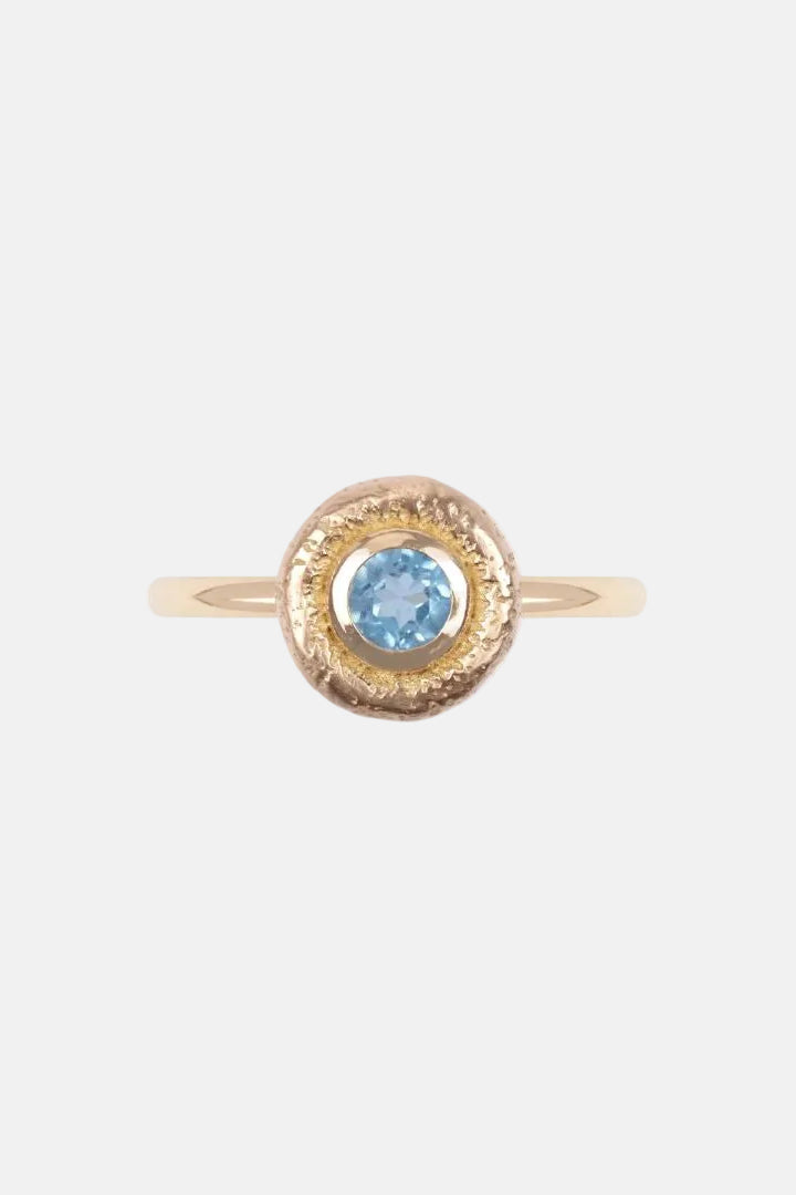 Anillo Topacio Azul Oro Amarillo 18k Rings Elena Carrera