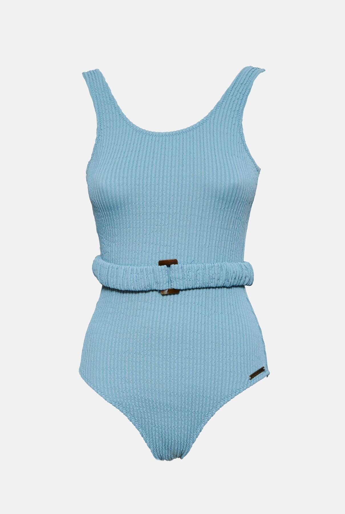 Bañador azul grisáceo + cinturón Swimwear SOY FASCINANTE