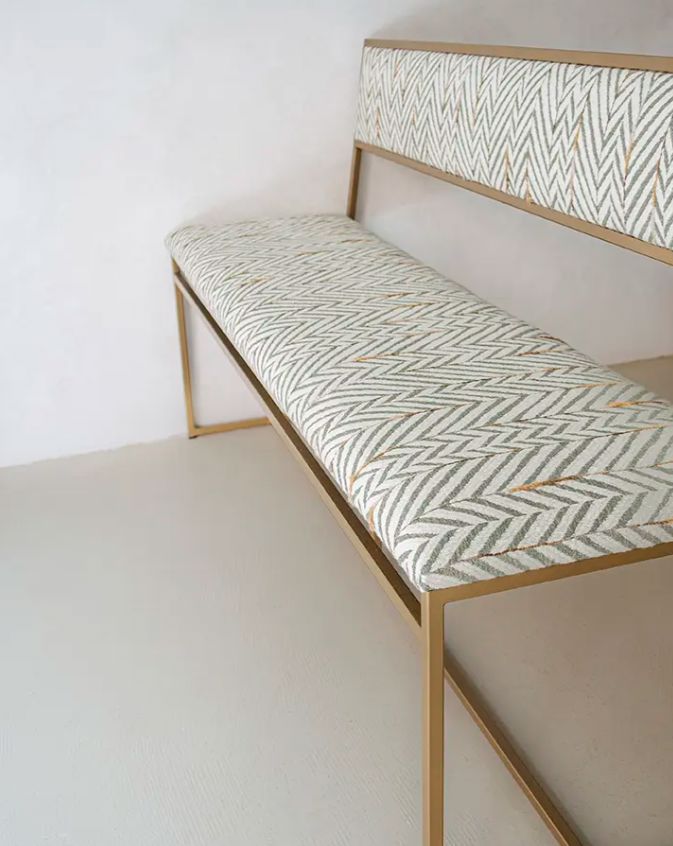 Banco respaldo dorado Furniture Be Water Home