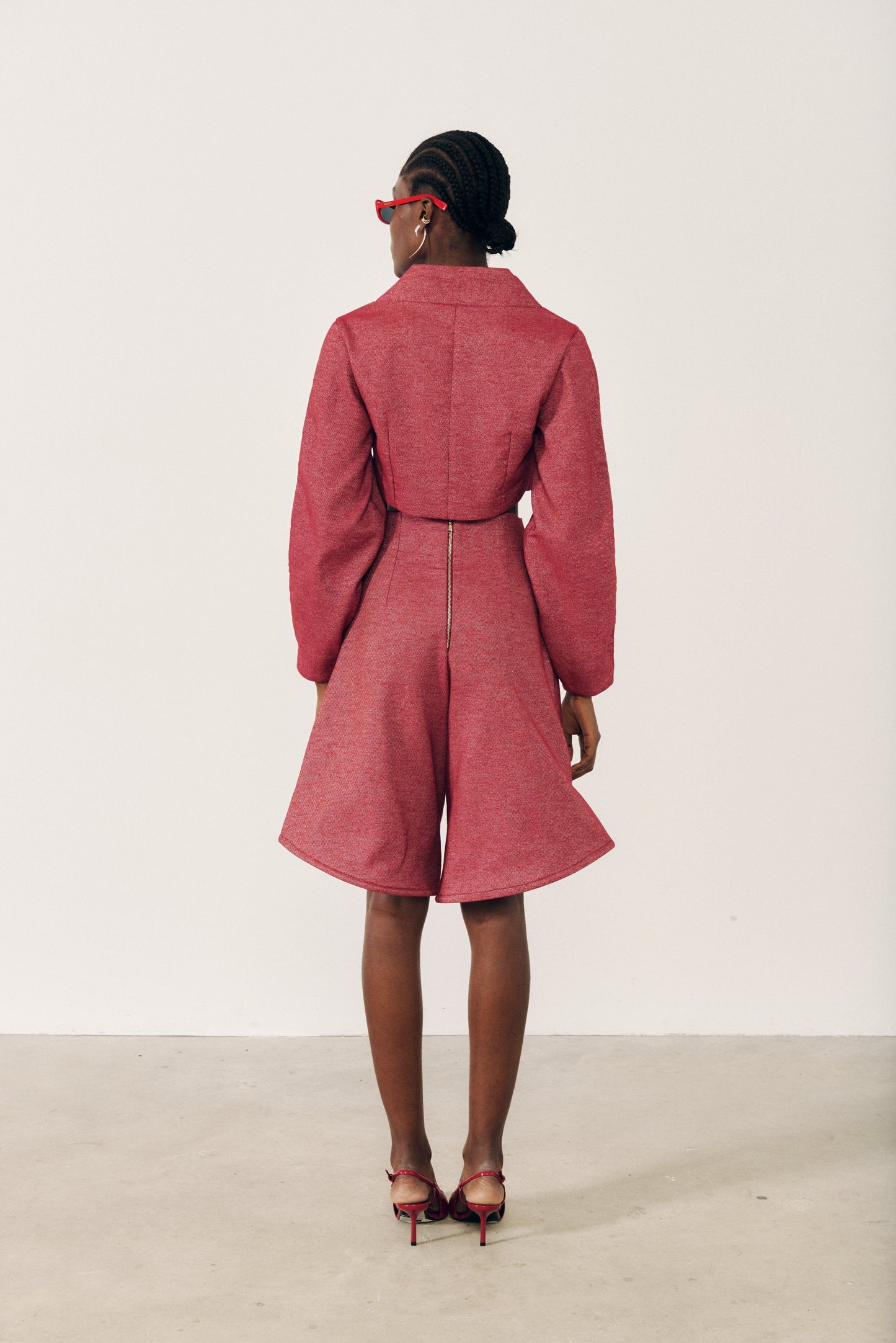 Bermuda estructurada roja Short E.R.A.X.