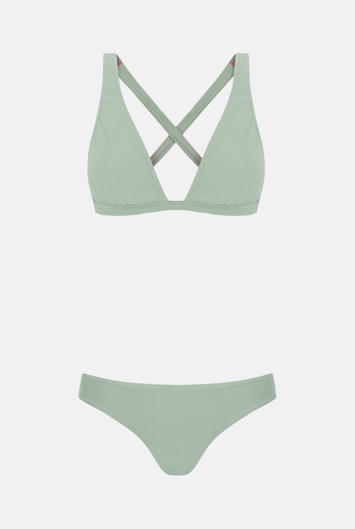 High Waisted Bikini Bottom - Verde