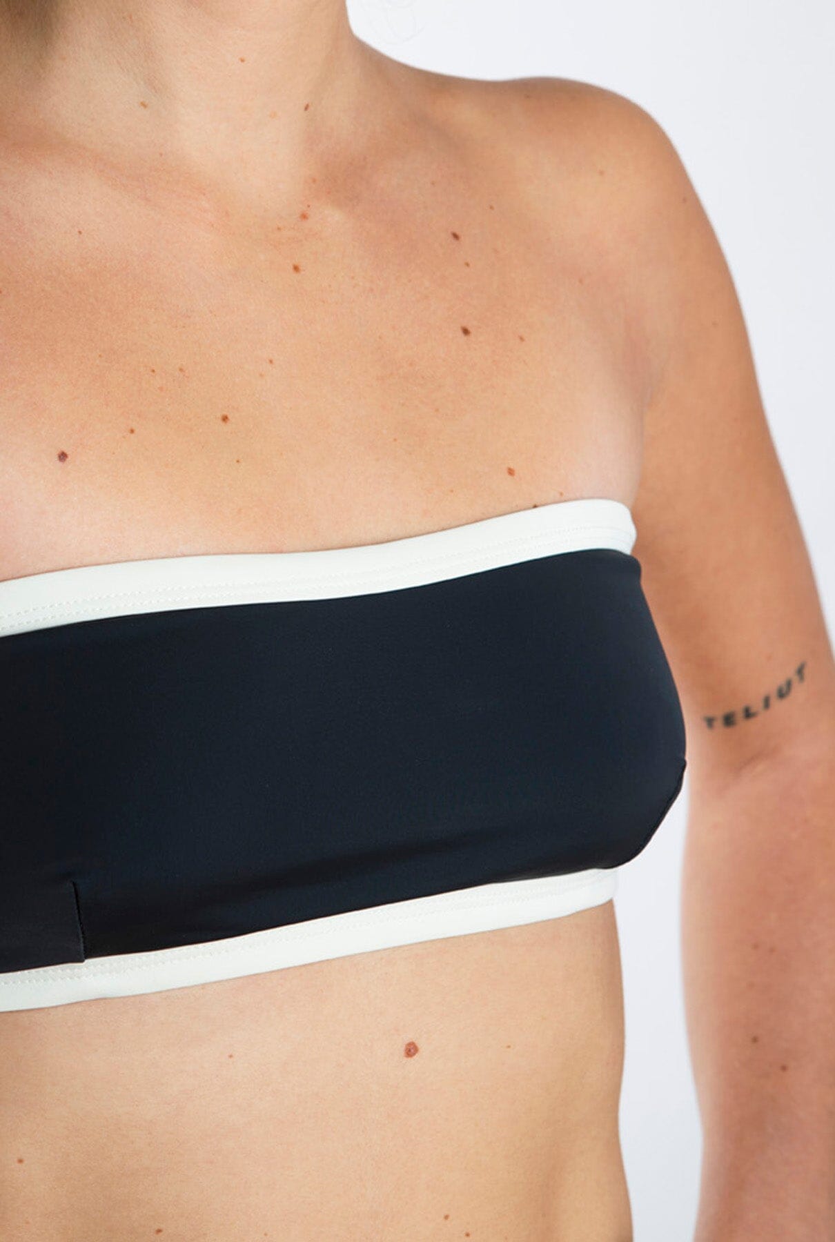 BIKINI TOP BANDEAU ISLA GRIS Swimwear MUR Swimwear