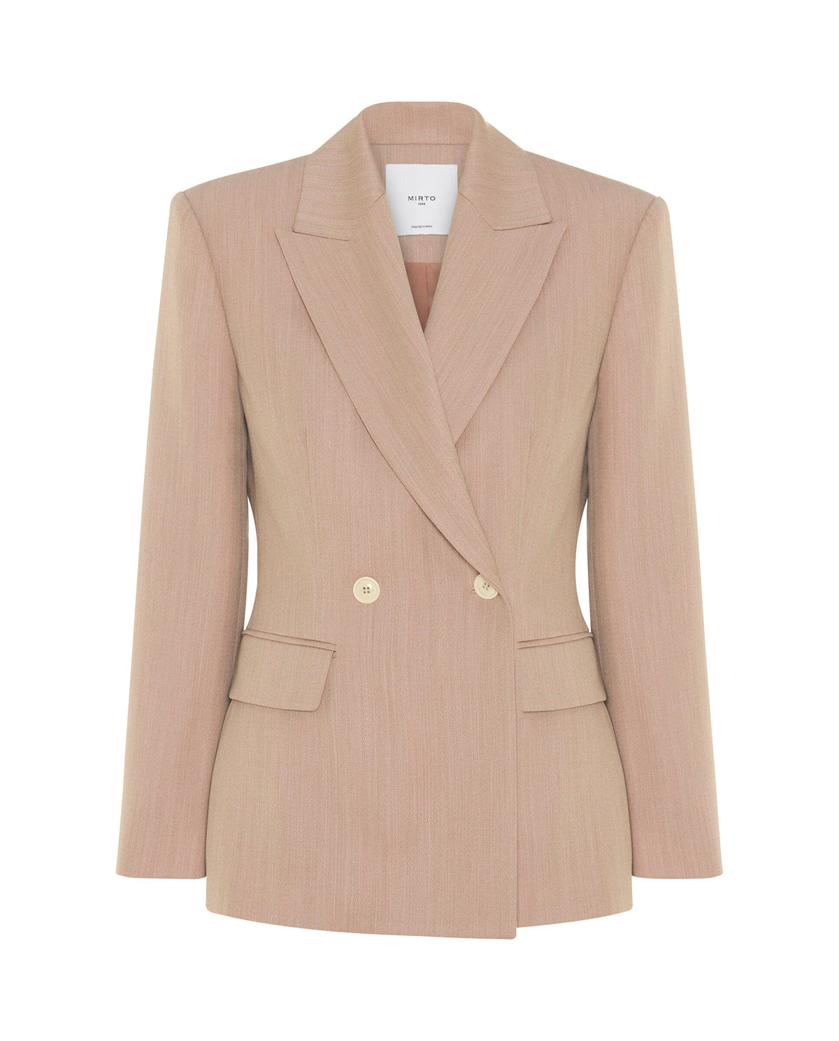 Blazer cruzada rosa de lana MUJER / CHAQUETAS & ABRIGOS / AMERICANAS Mirto