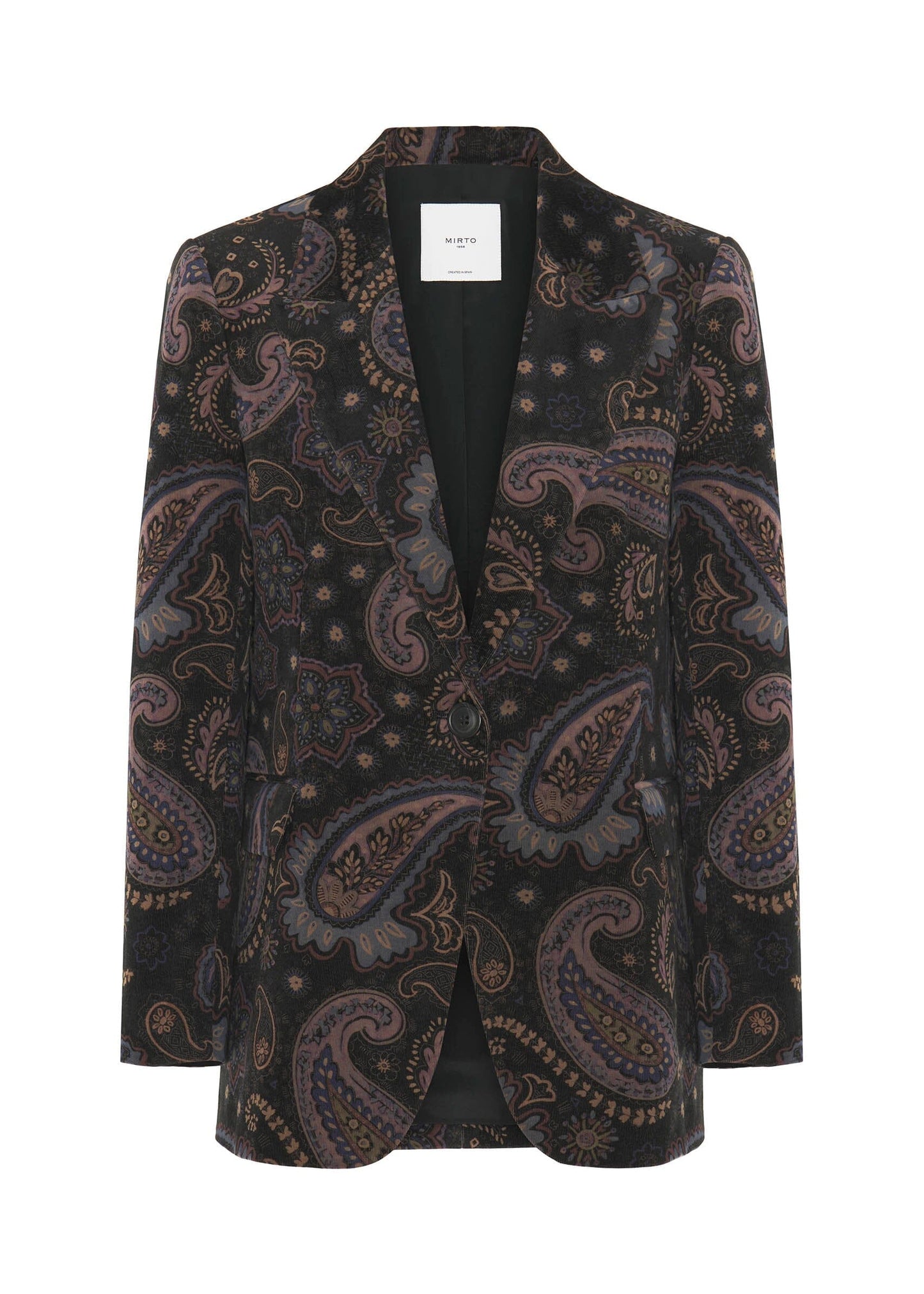 Blazer estampado paisley de algodón elástico Jackets Mirto