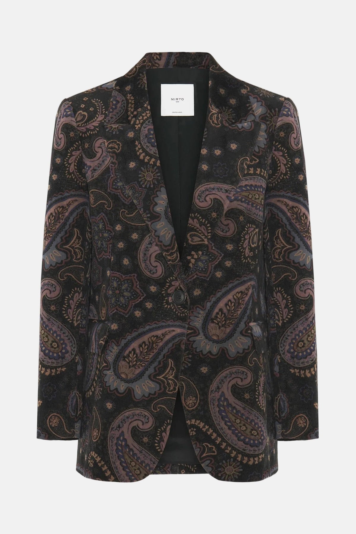 Blazer estampado paisley de algodón elástico Jackets Mirto