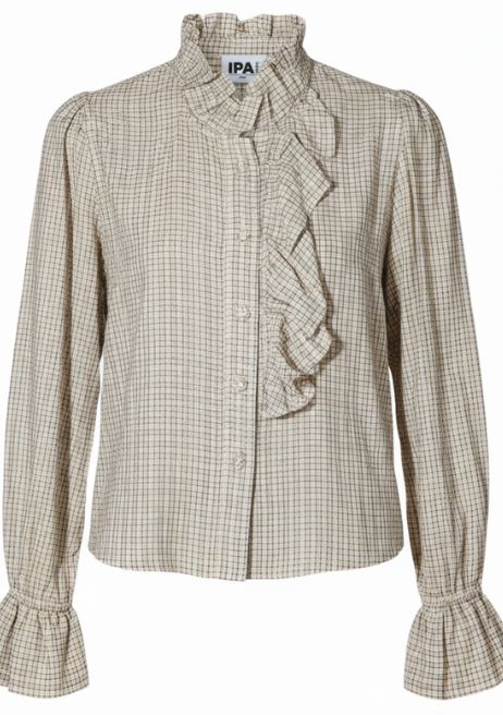 Blusa Alba Volantes Cuadros Gris y Rosa Shirts & Blouses IPA BRAND