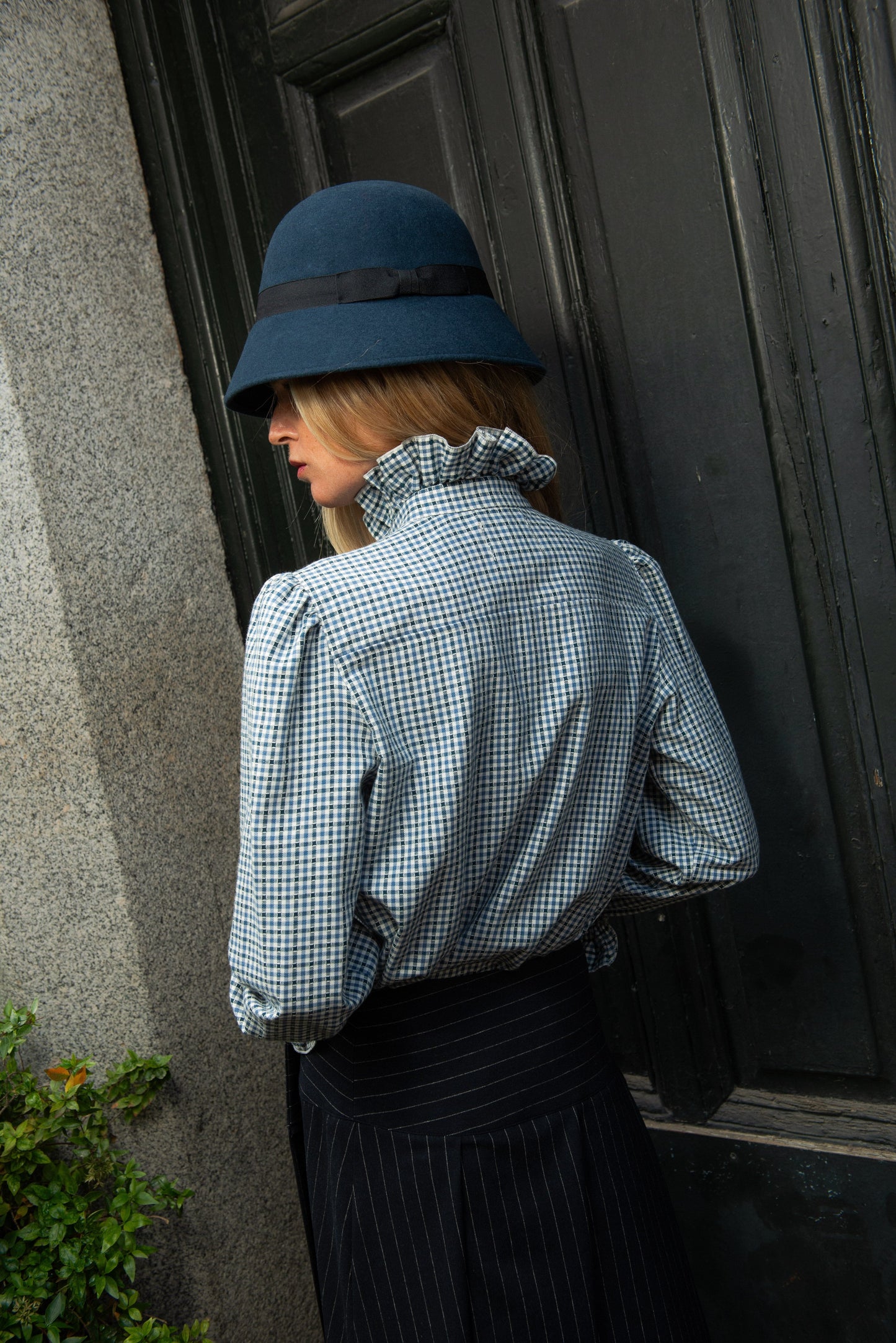 Blusa Sorenna Volantes Cuadritos Azul Shirts & blouses IPA BRAND