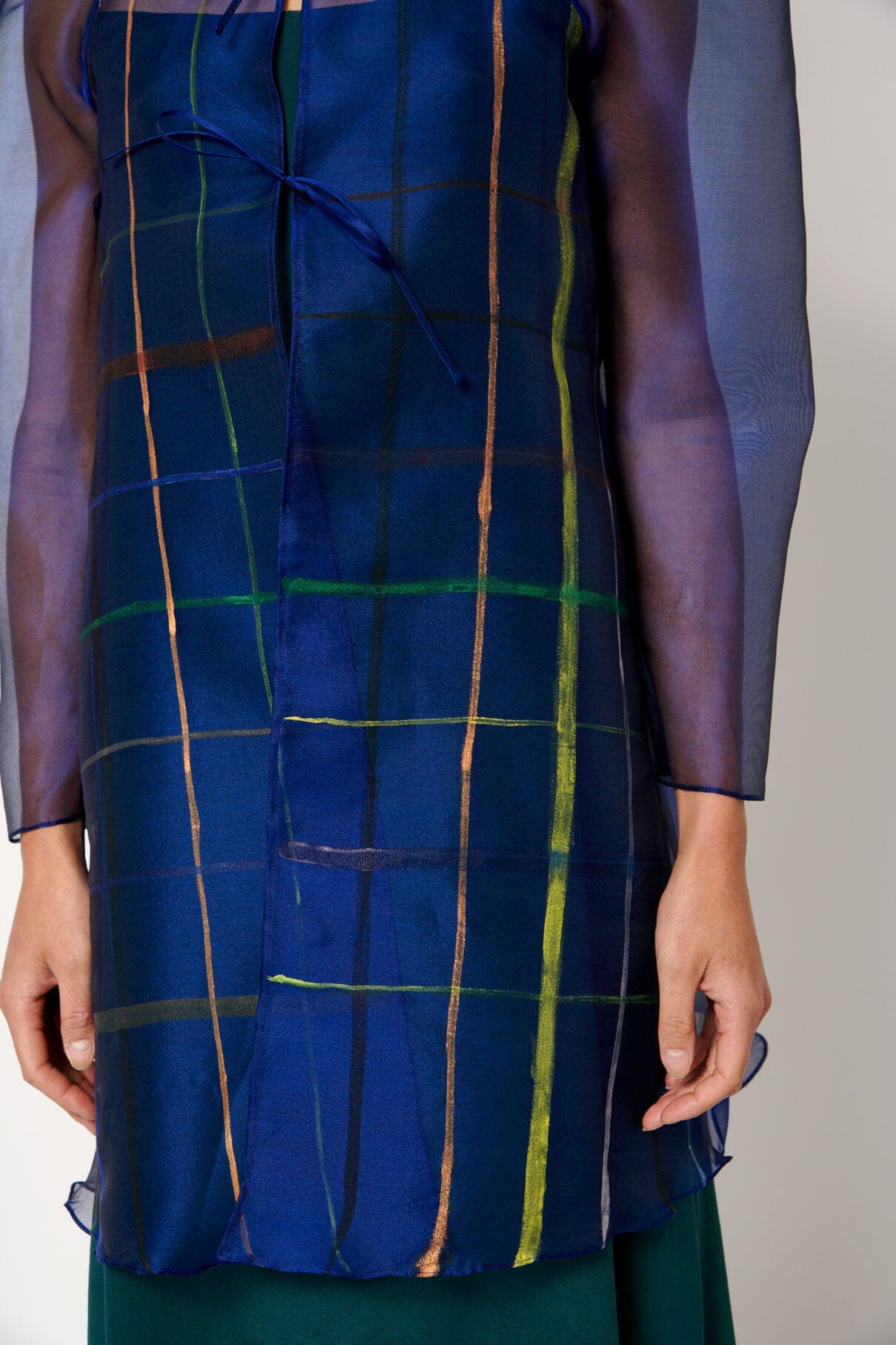 Blusón organza azul Shirts & blouses Luciana Estudio