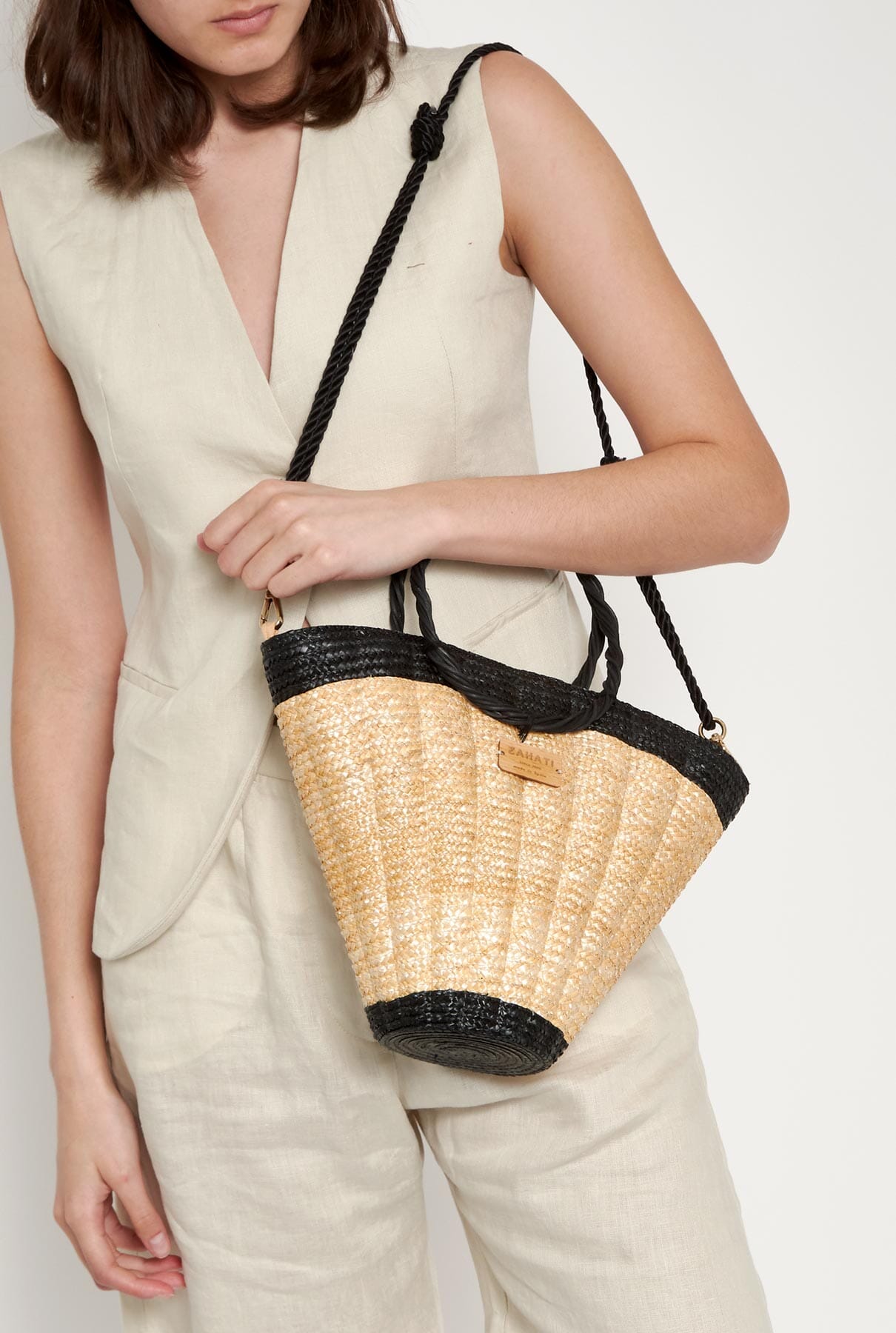 Bolso maxi shelly L bicolor negro Shoulder bags Zahati