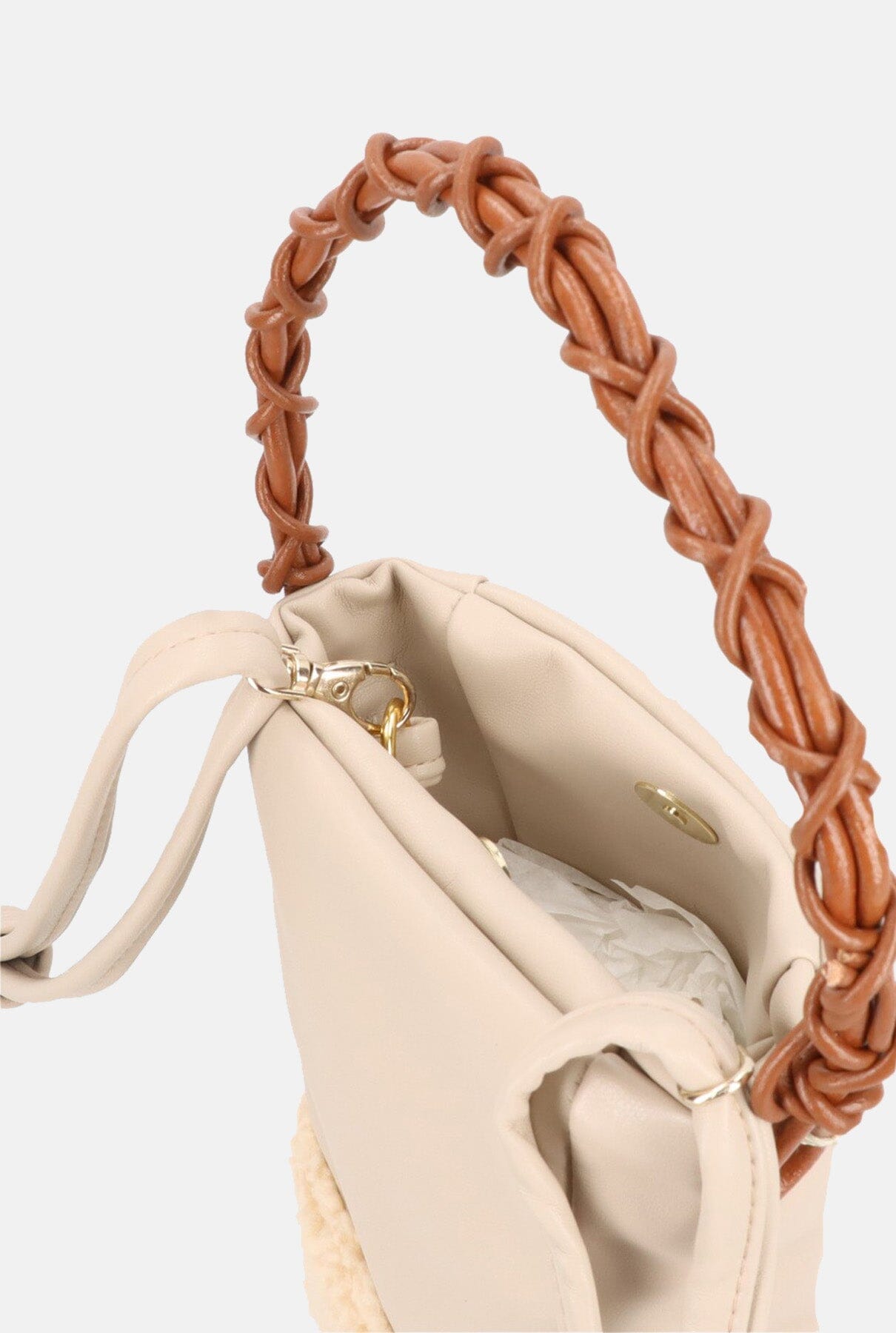Bolso Zig-Zag teddy + champagne Crossbody bags Zahati