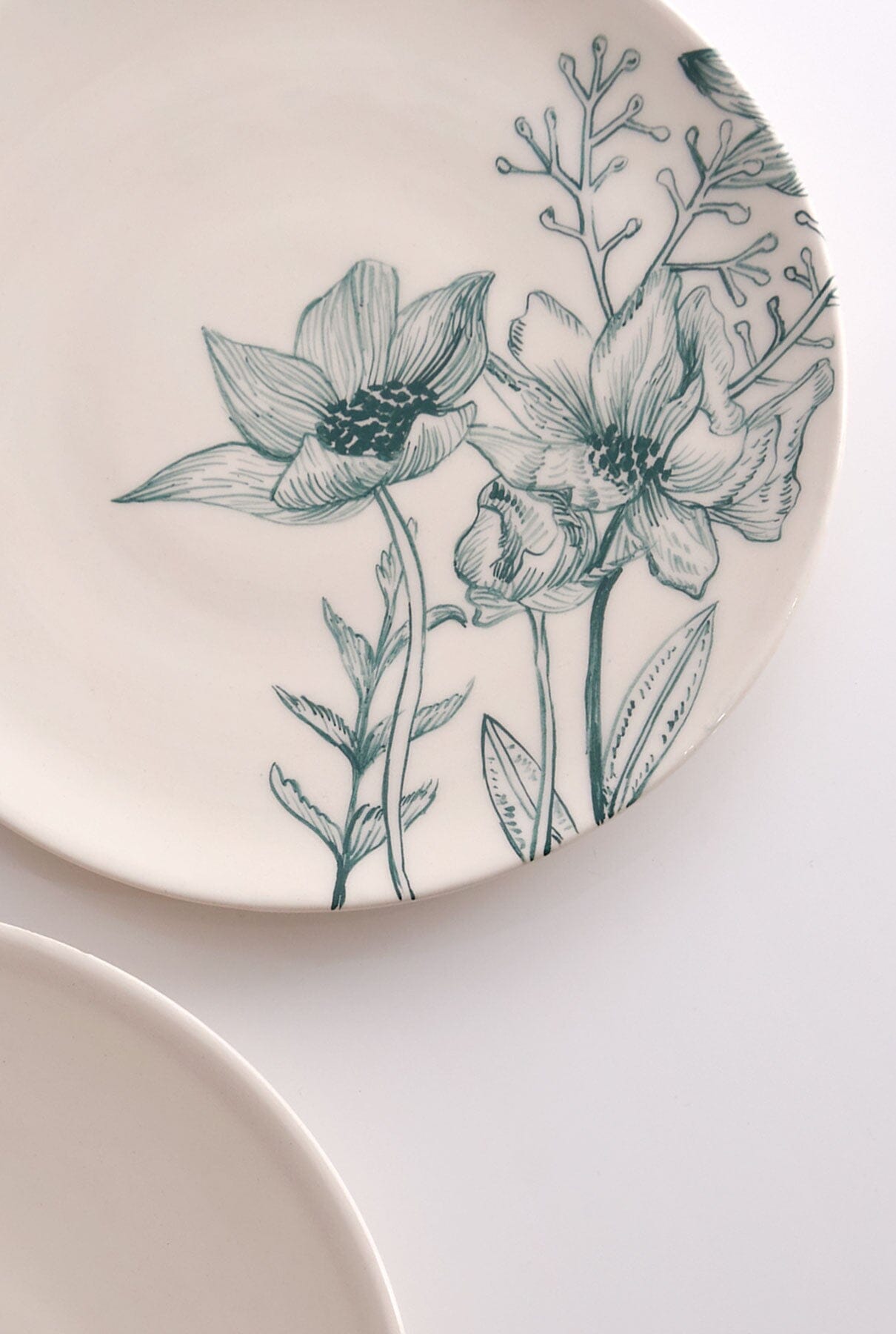 Botanical design 2 dinner plates set Tableware Nuria Blanco Vajillas