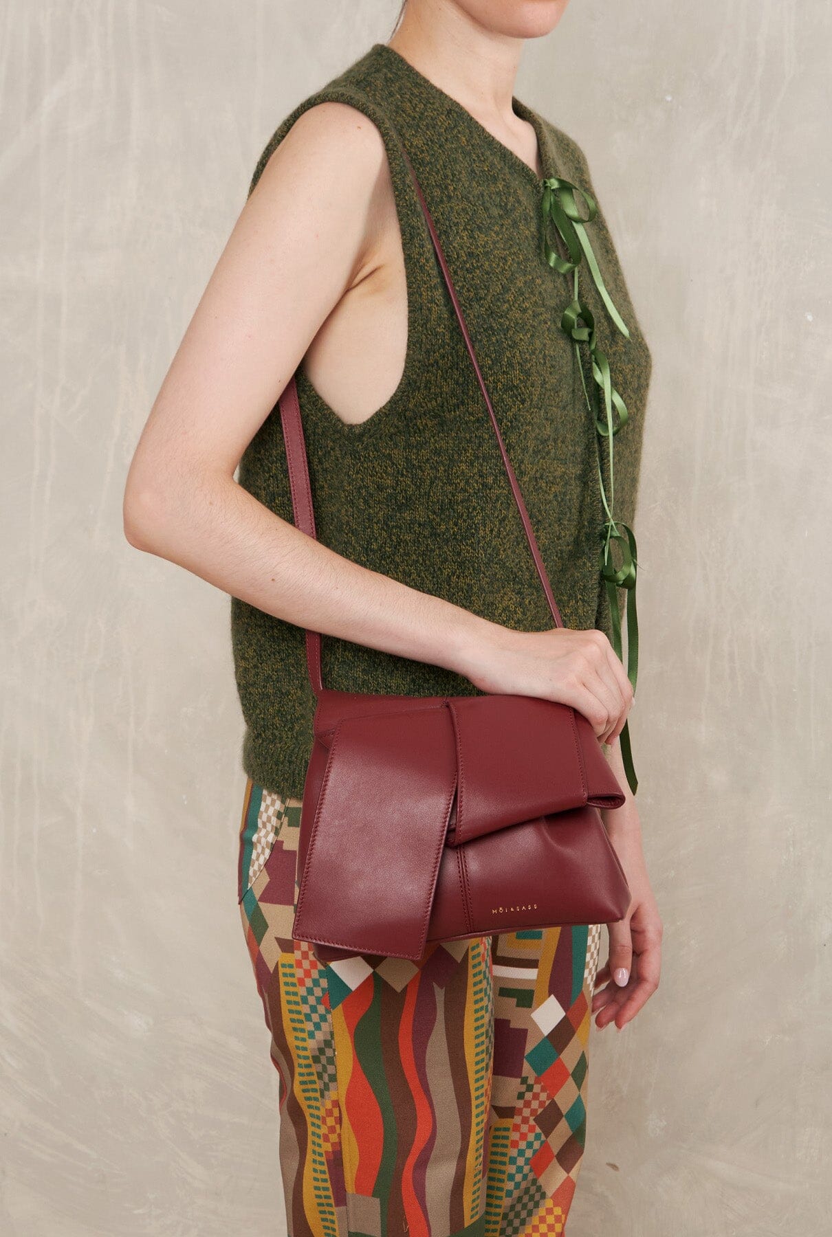 BOW BAG | BURGUNDY Shoulder bags Moi & Sass