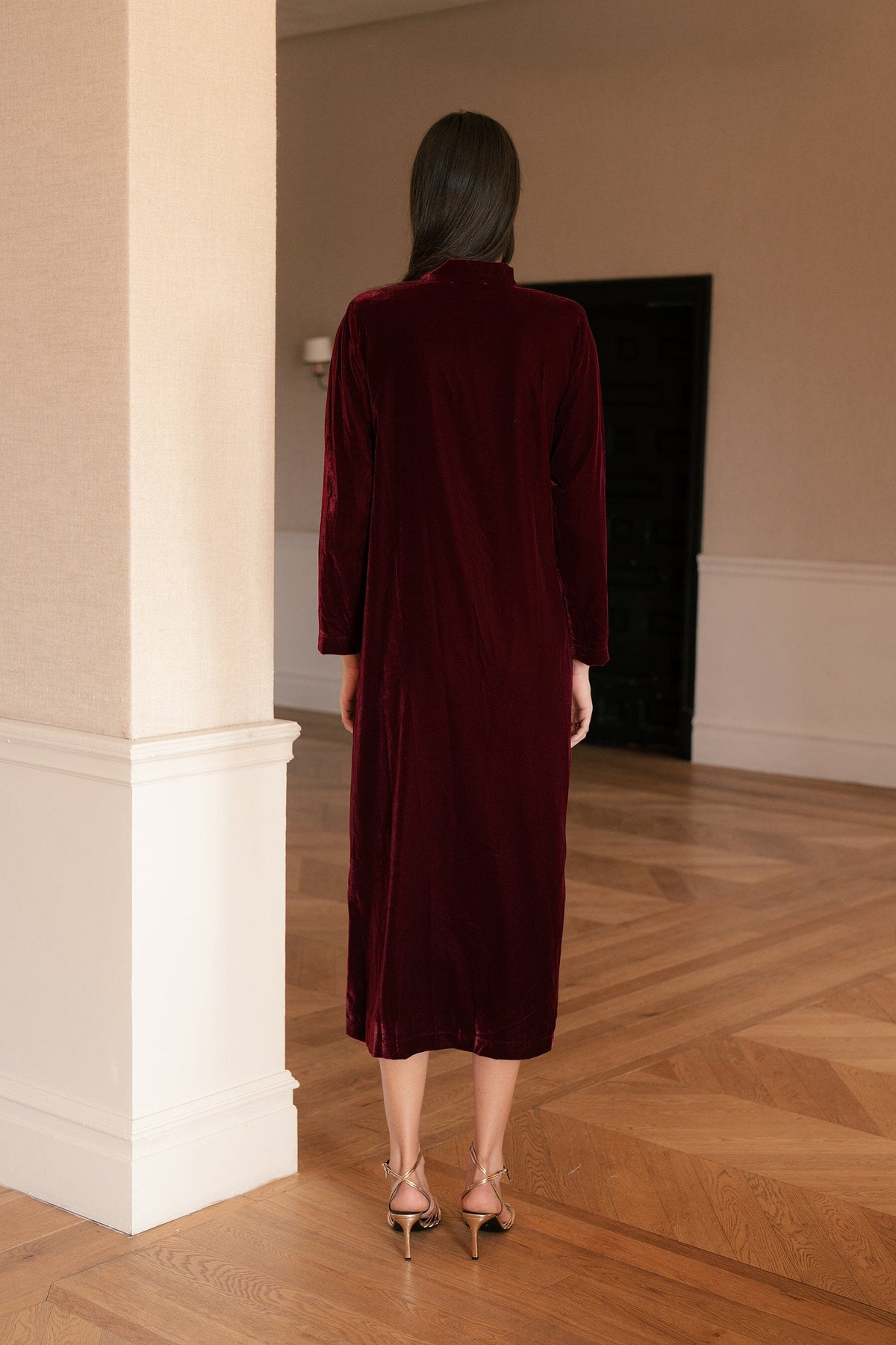 Burgundy Velvet Coat Coats Vano Studio