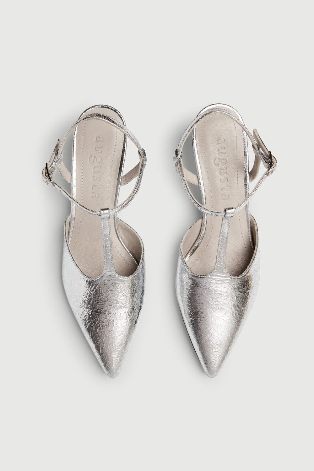 Camila Pumps in Silver Leather Camila AUGUSTA