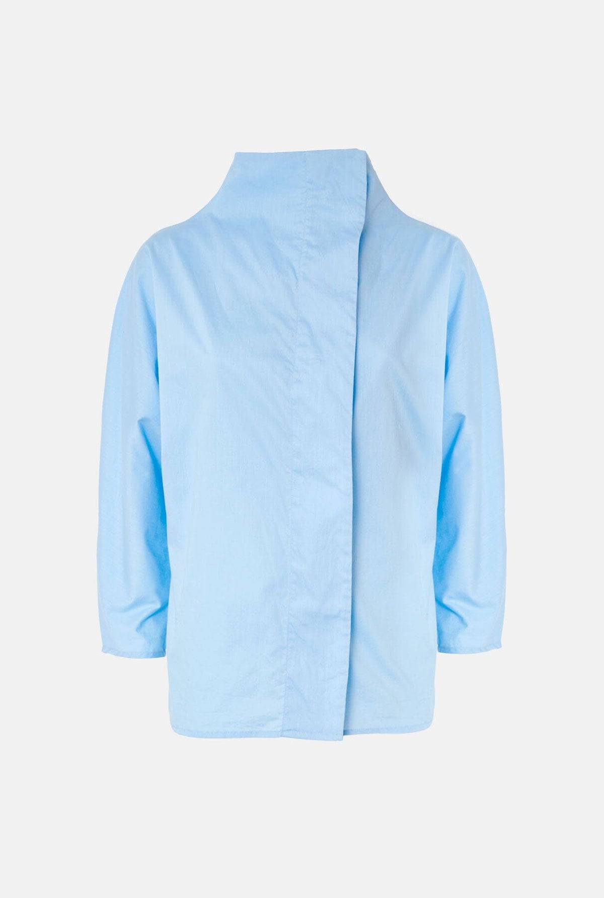 Camisa cierre lateral azul Shirts & blouses Iki Essentials