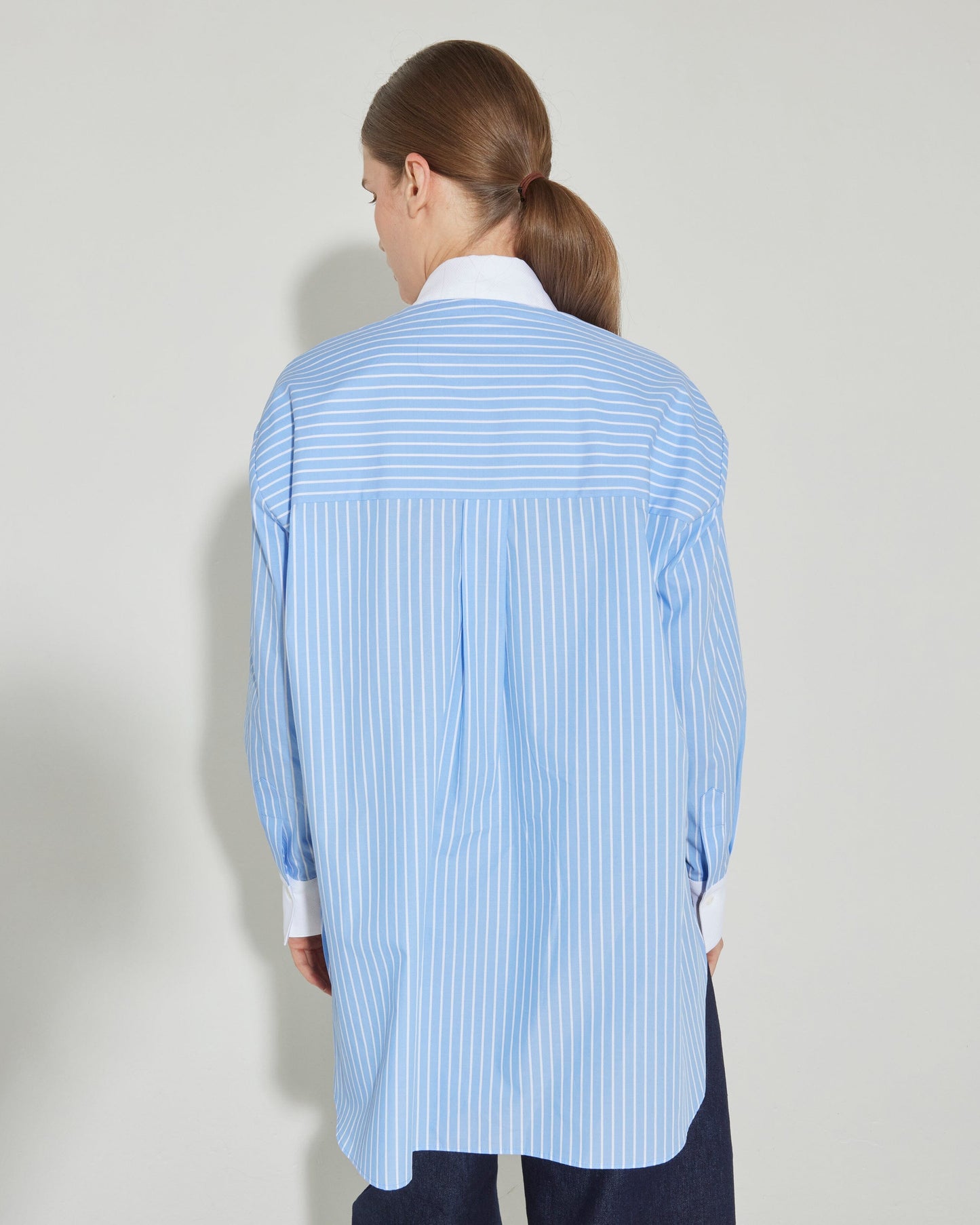 Camisa de popelin con pechero y puños de pique Shirts & Blouses Tot-Hom