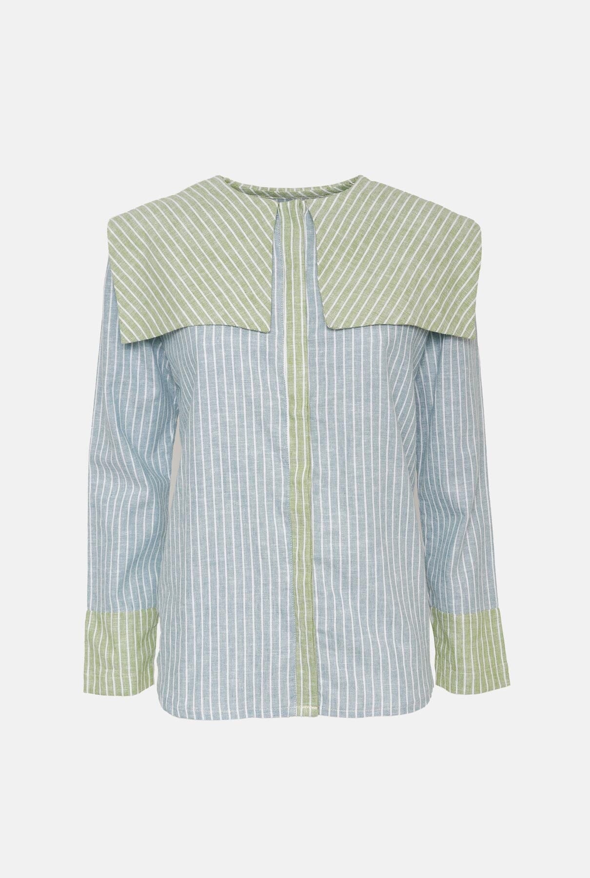Camisa Loulou azul/verde Shirts & blouses Vano Studio 