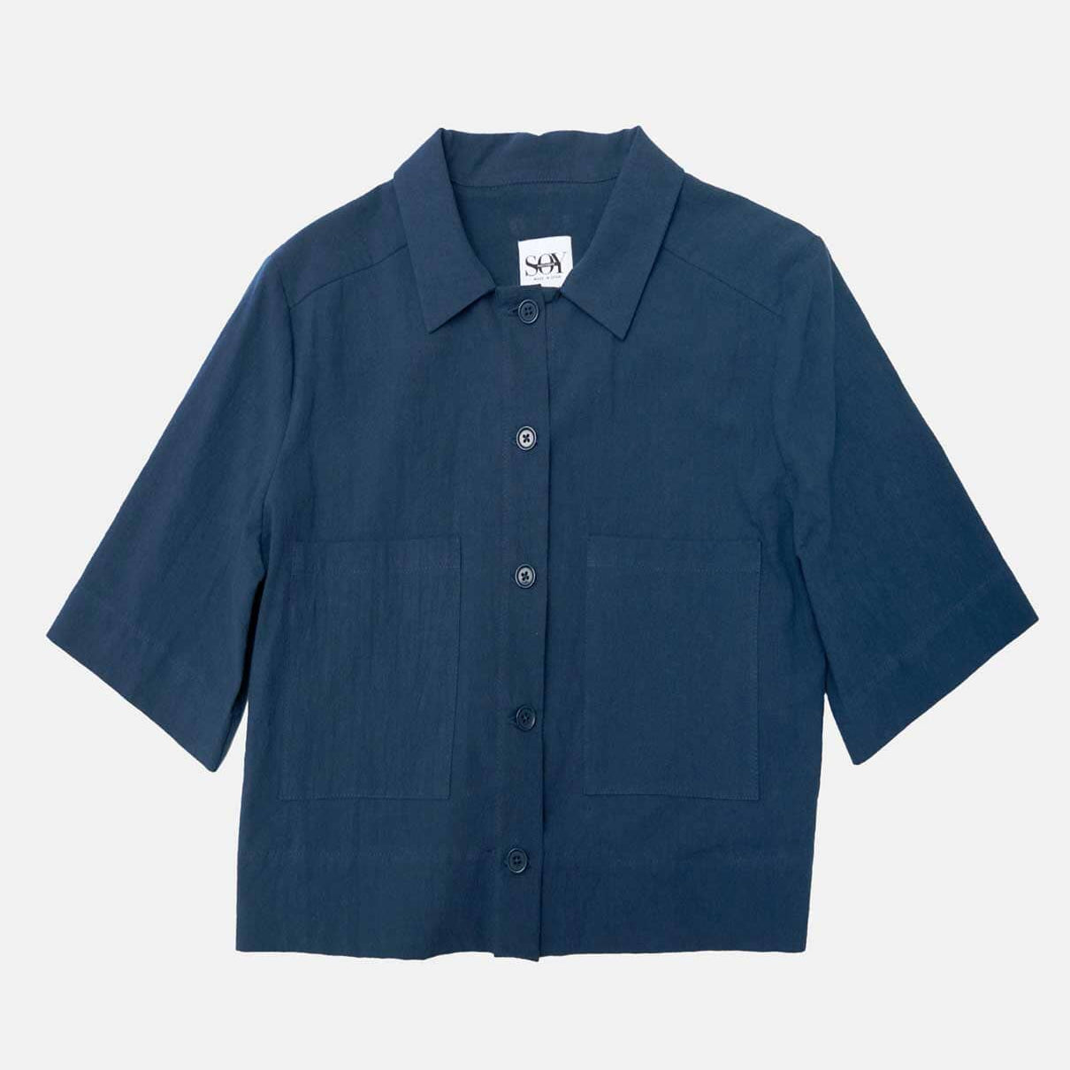 CAMISA MARELLA CORTA AZUL Shirts & Blouses SOY FASCINANTE