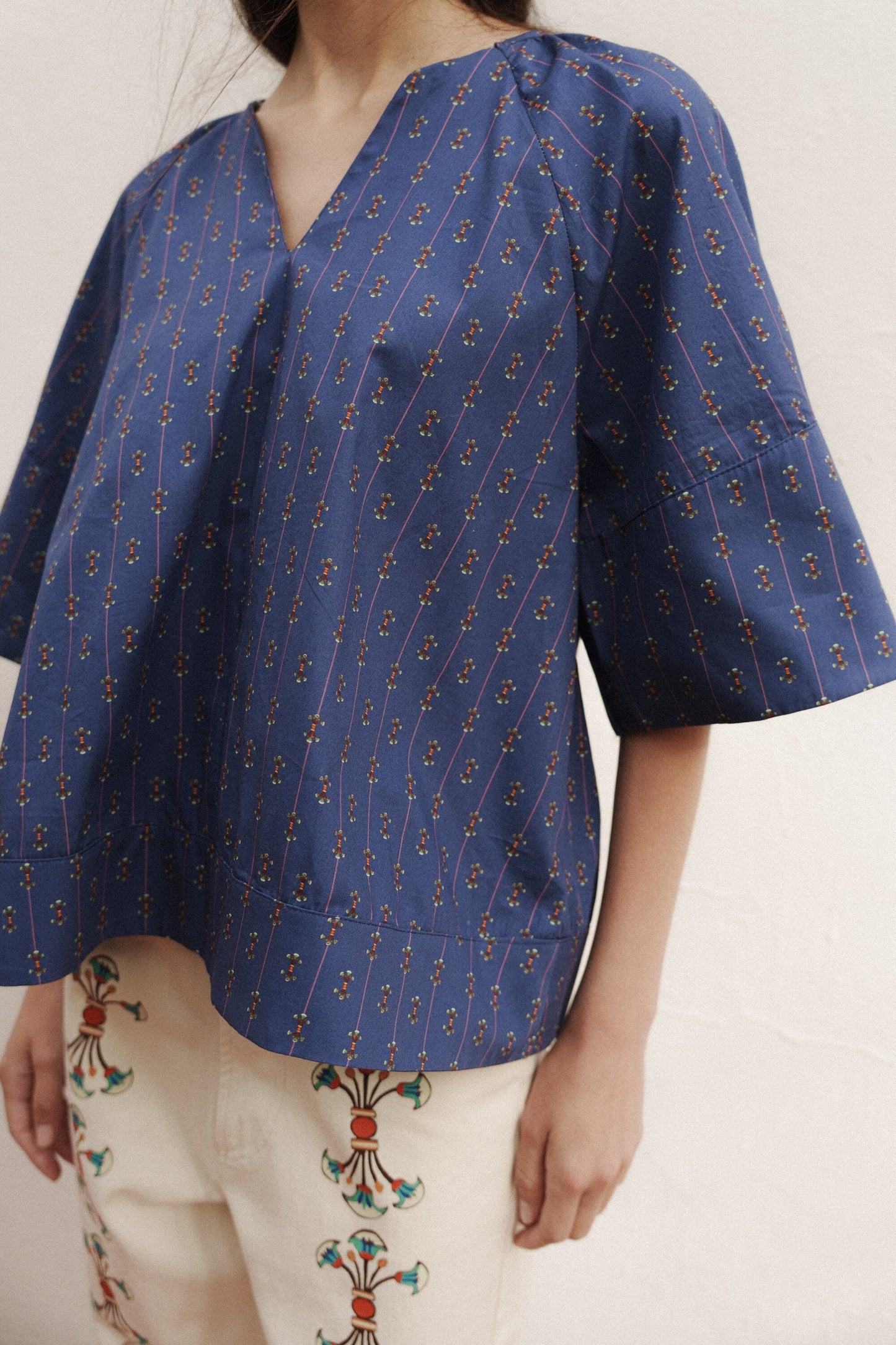 CAMISA SCARAB AZUL Shirts & Tops Himba Collection