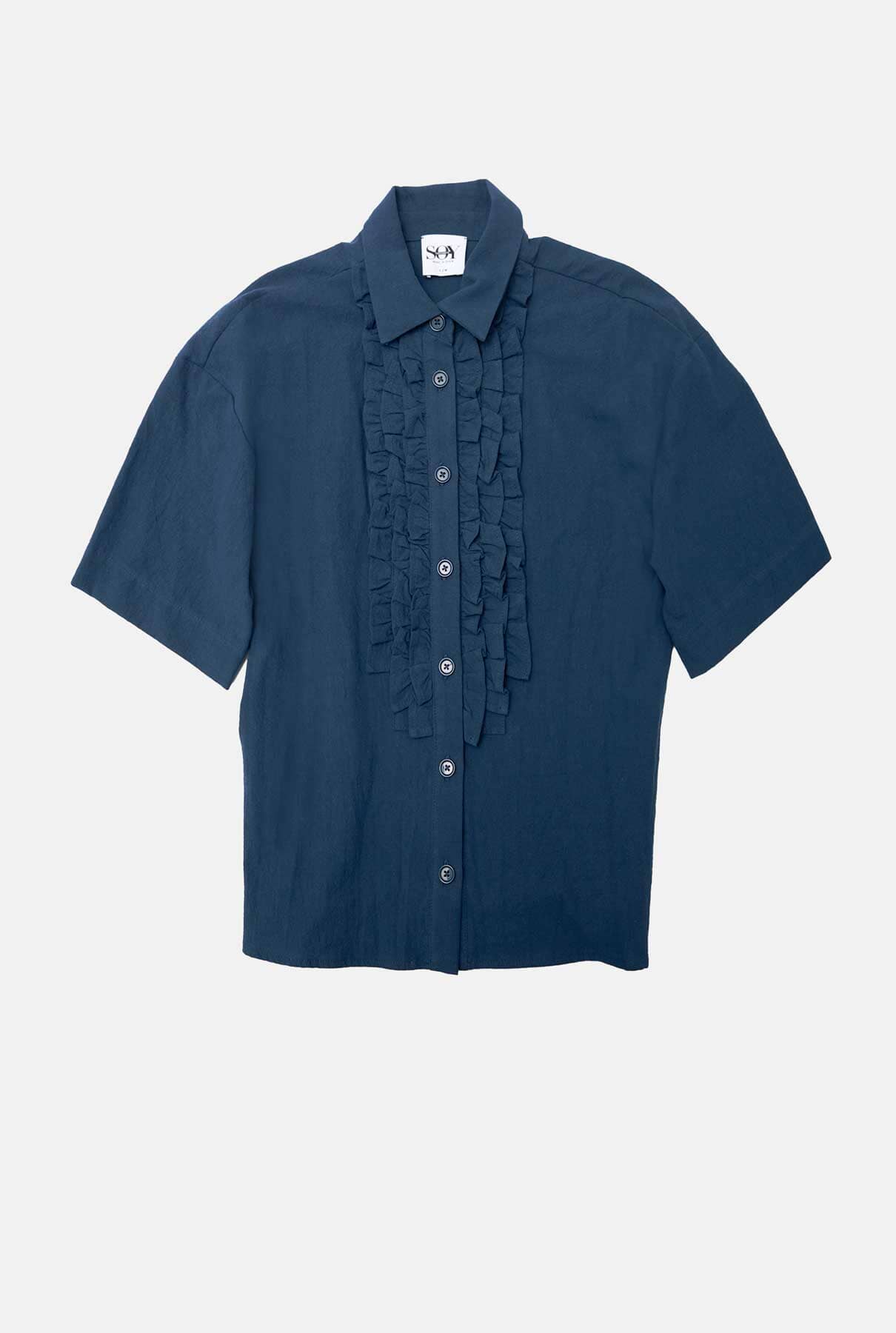 CAMISA SULE VOLANTES AZUL Shirts & blouses SOY FASCINANTE