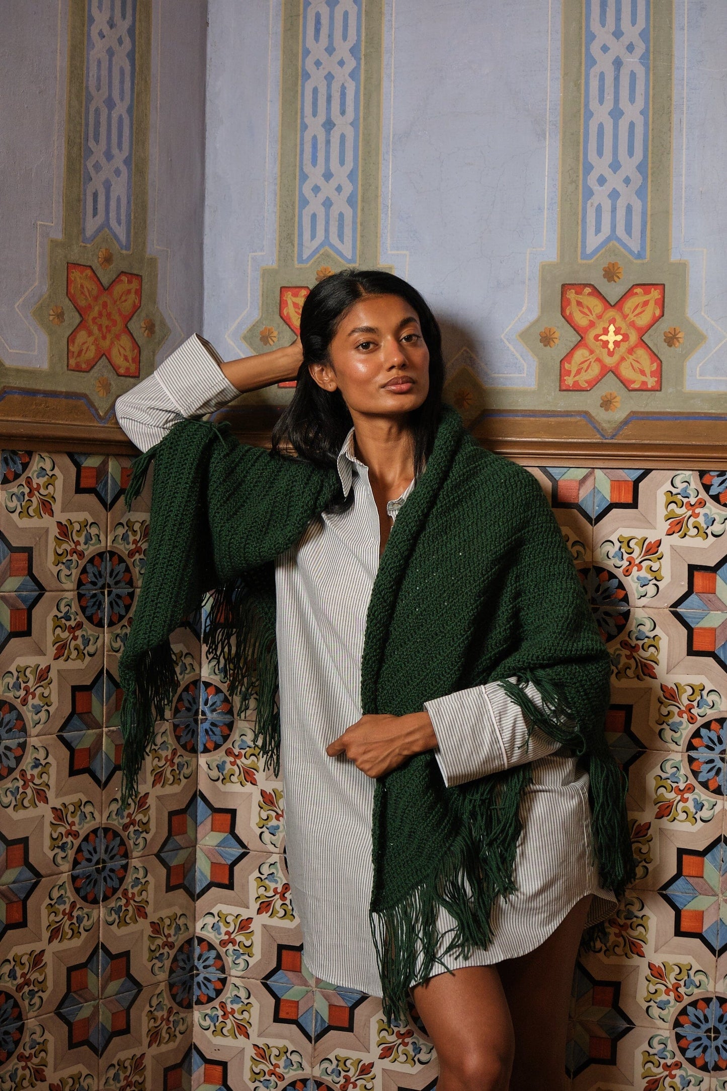 Camisola Oxford Green Camisola Vicky Bargalló