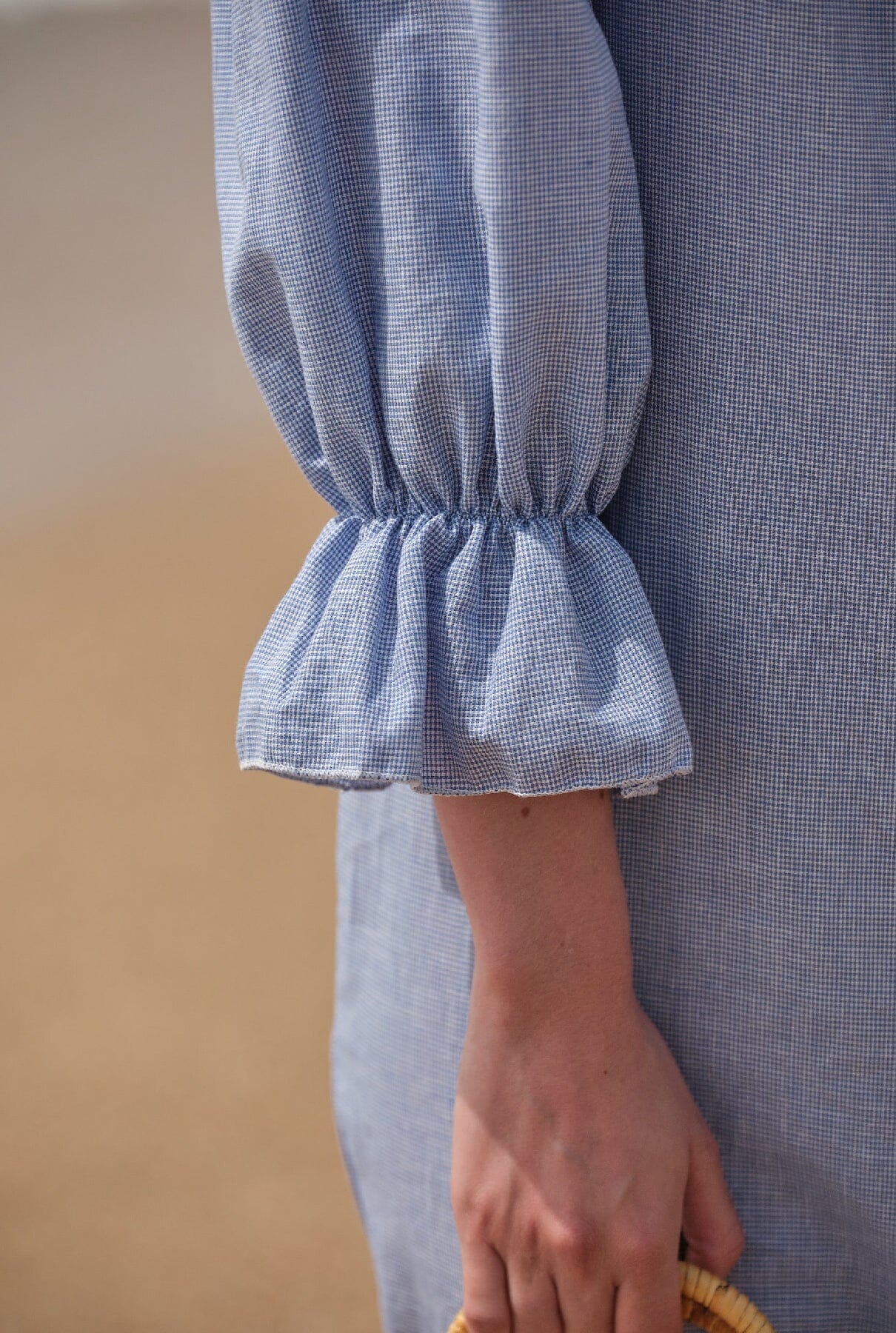 Camisón Manuela pata de gallo azulón Sleepwear Vicky Bargalló