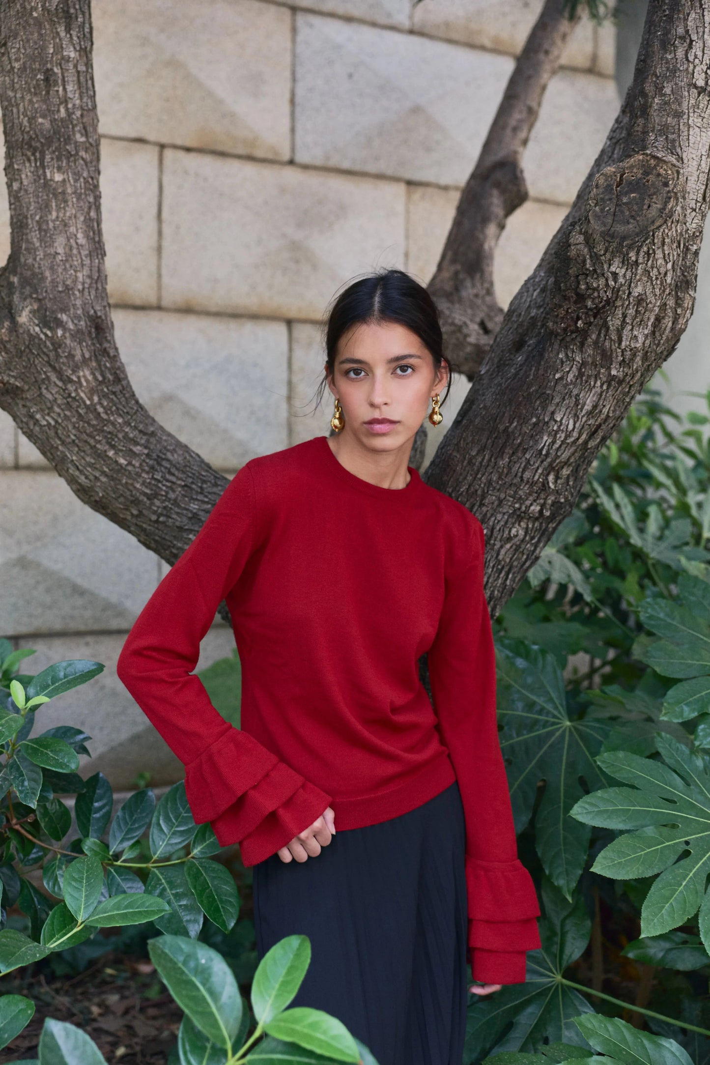Carmen Knit Red Sweaters Laia Alen