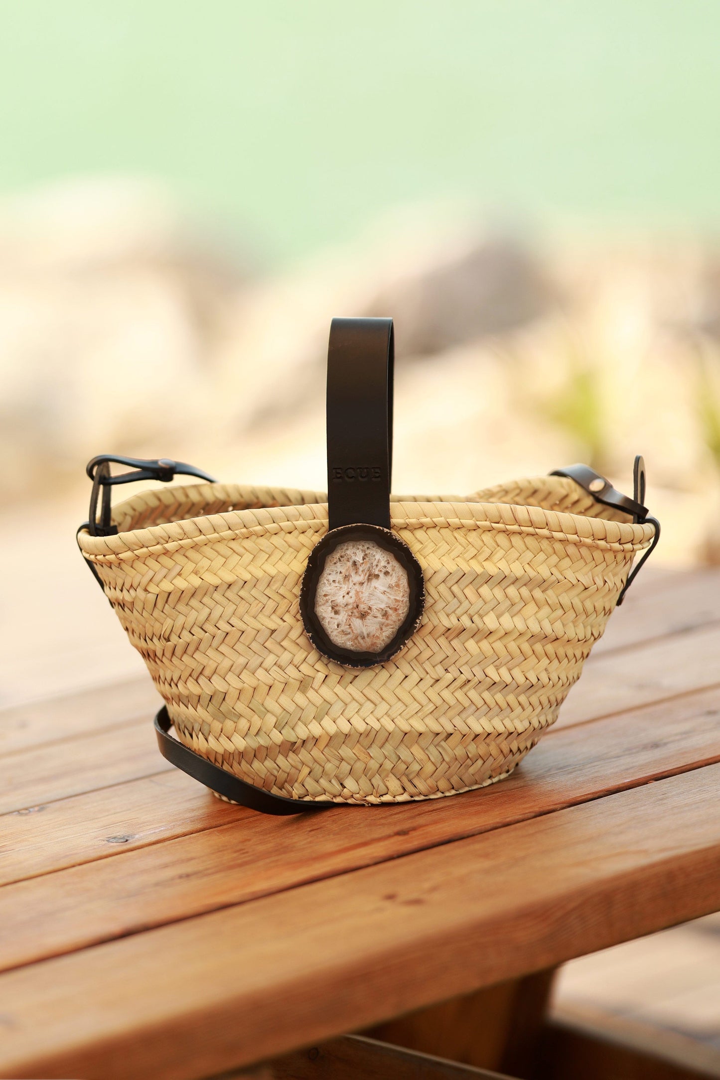 Cesta Zoe Negra Ágata Natural Crossbody bags Ecue