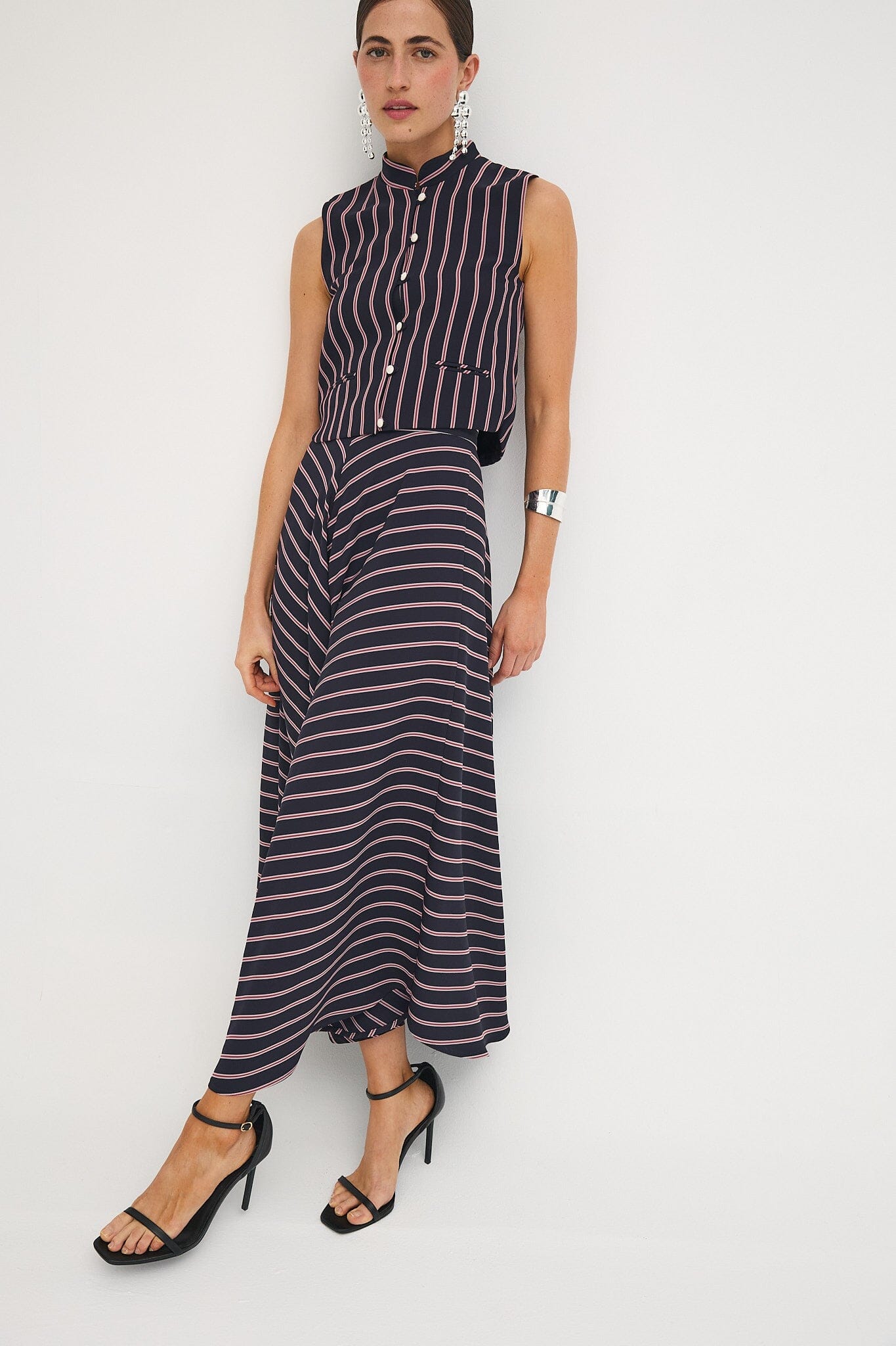 Chaleco Joan Rayas Marino Top Galcon Studio