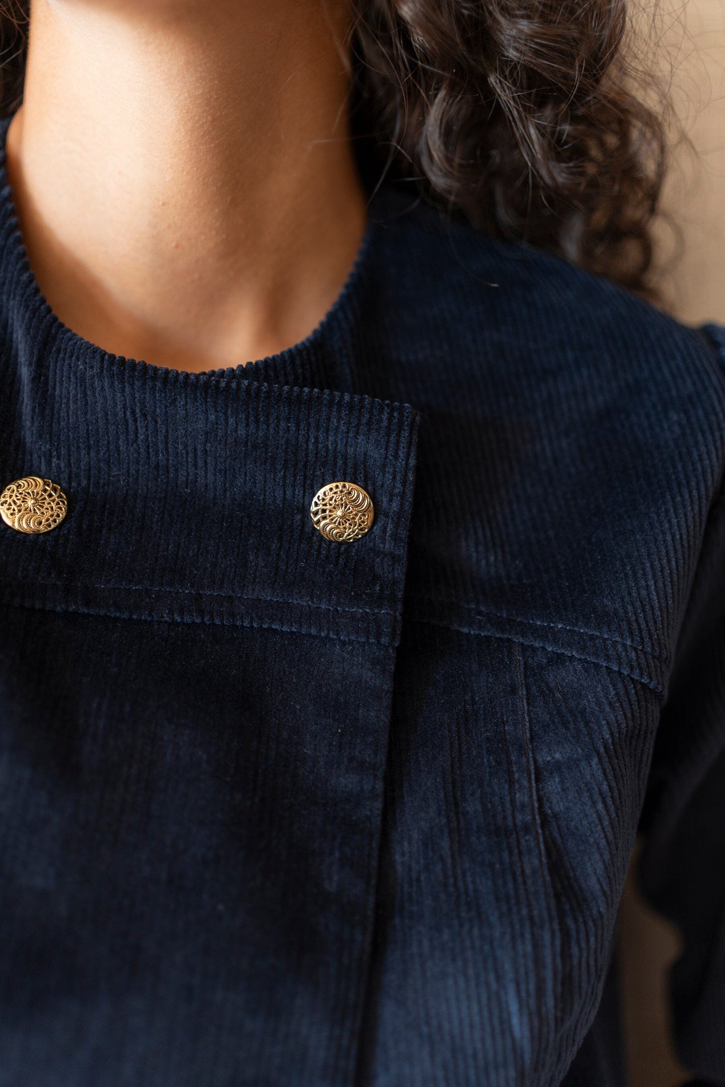 Chaqueta pana azul marino Jackets Vano Studio