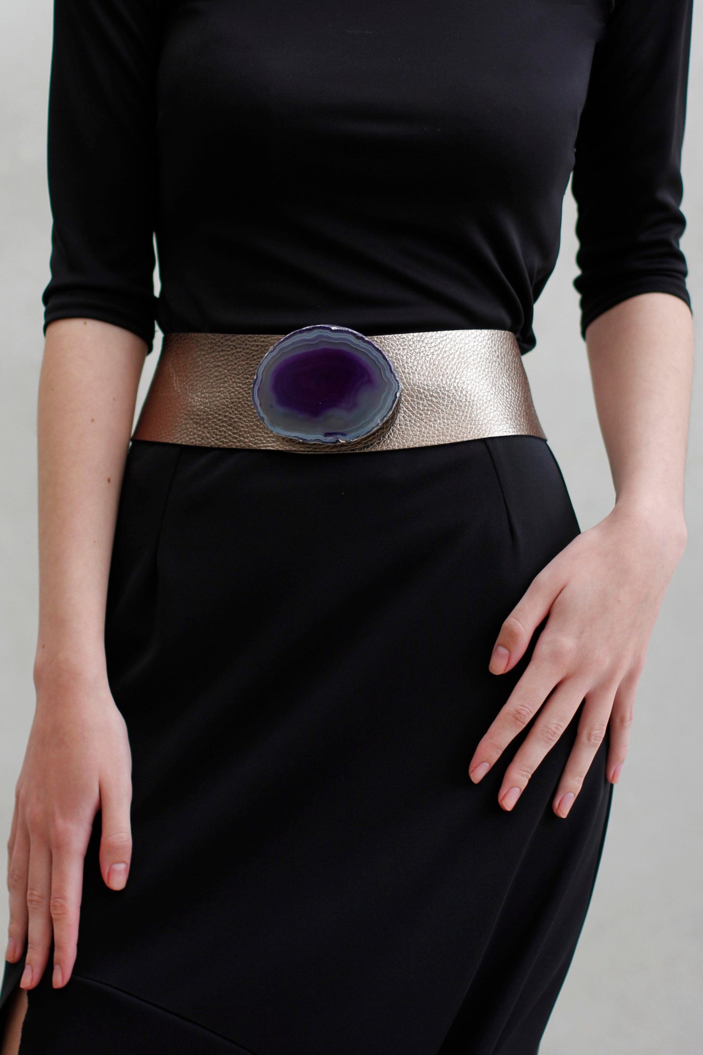 Cinturón Maxi Bronce - Ágata Morada Belts Ecue