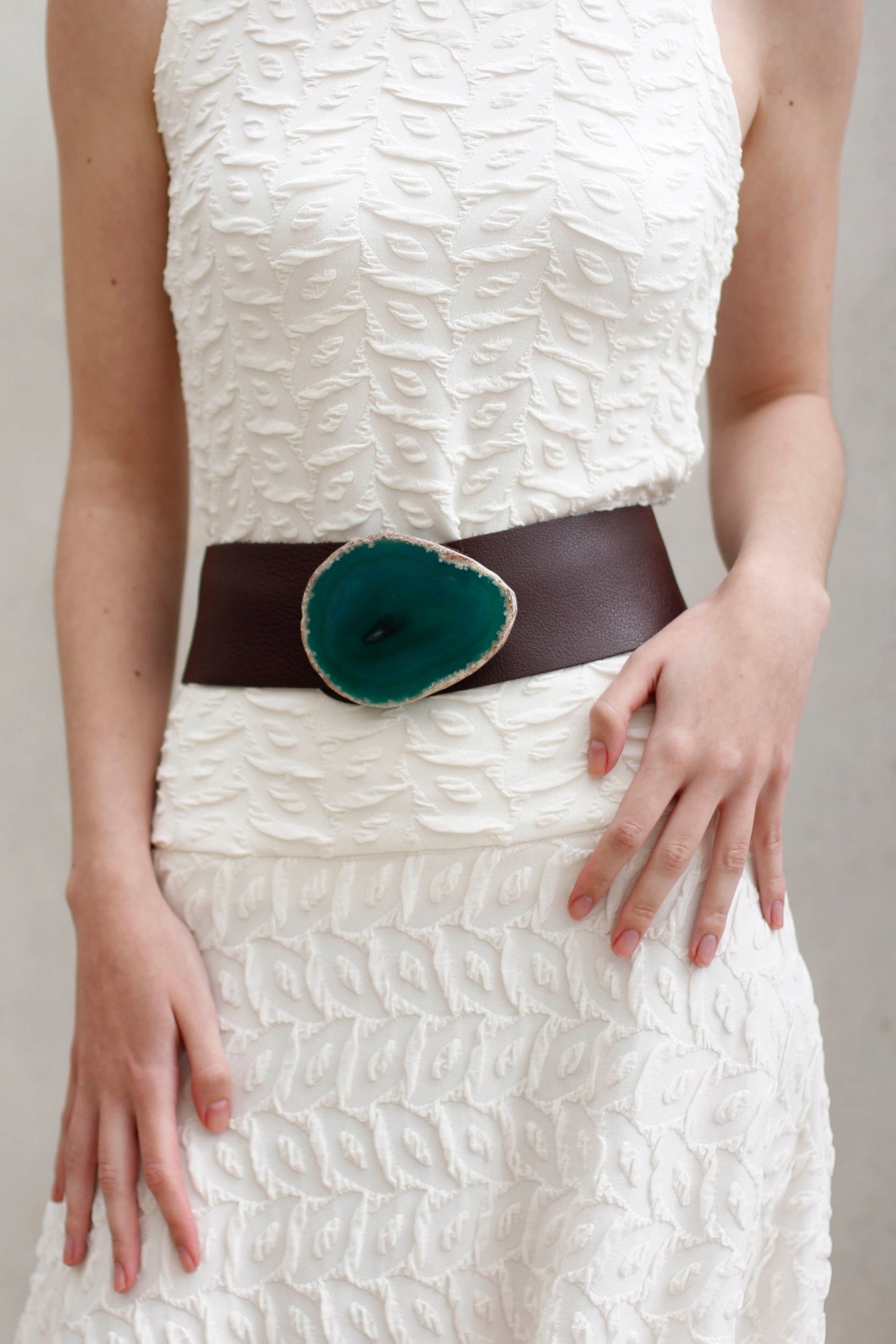 Cinturón Maxi Marrón - Ágata Verde Belts Ecue