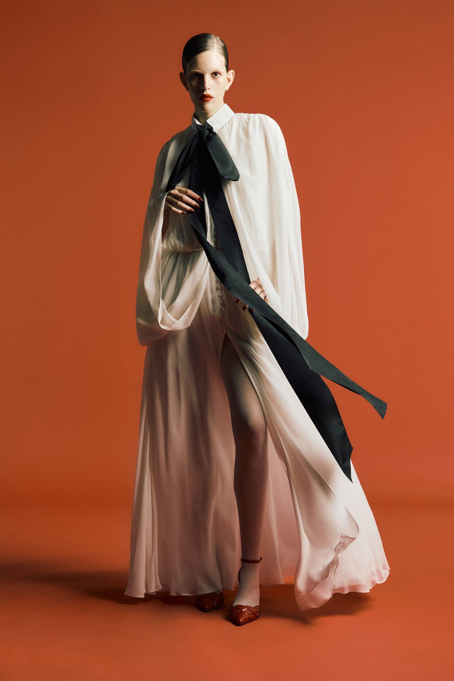 Cocoon Chiffon Gown Dresses PALOMO SPAIN