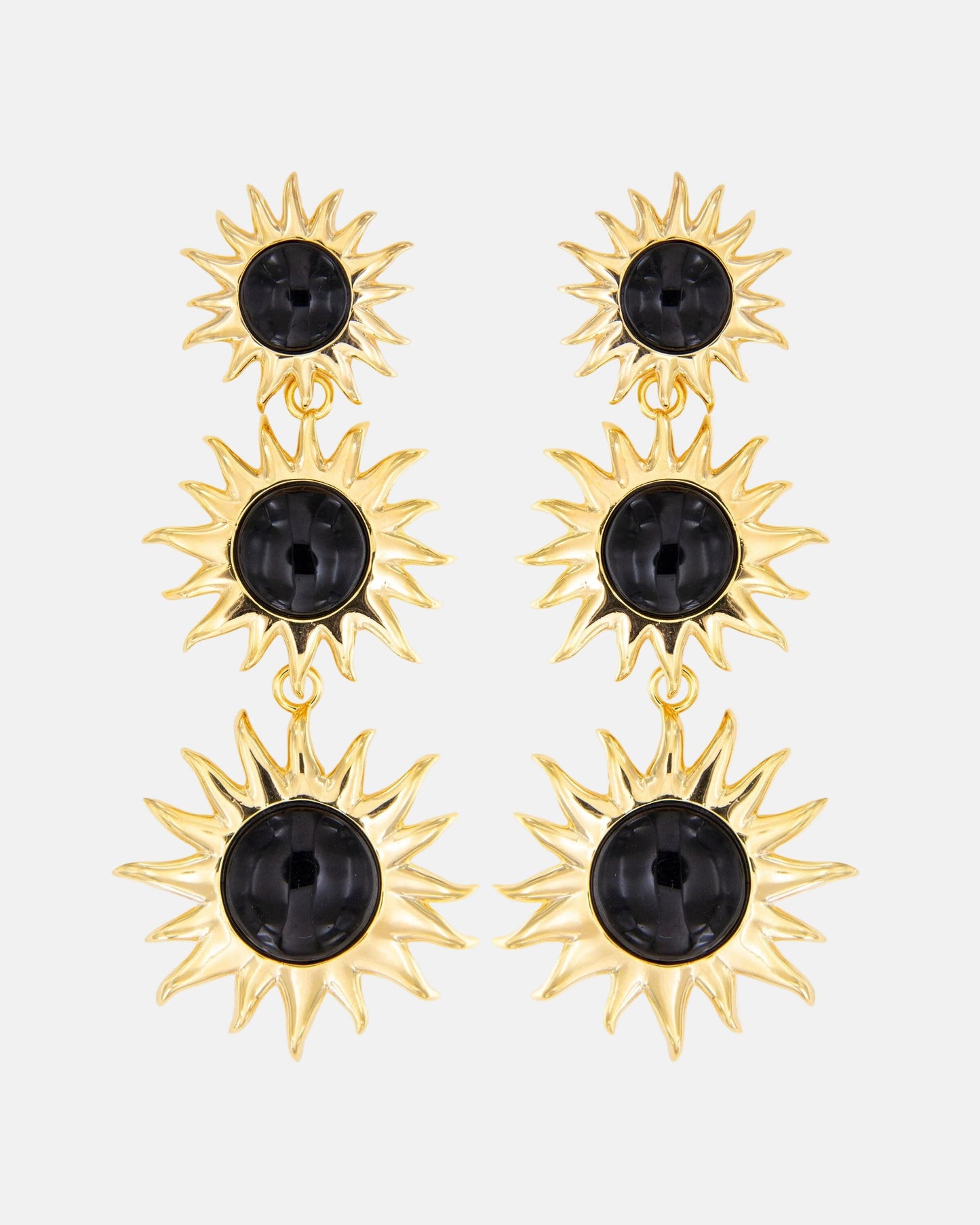 Colgantes Sol Fascinante Intermedio Ágata Negra Earrings Coolook