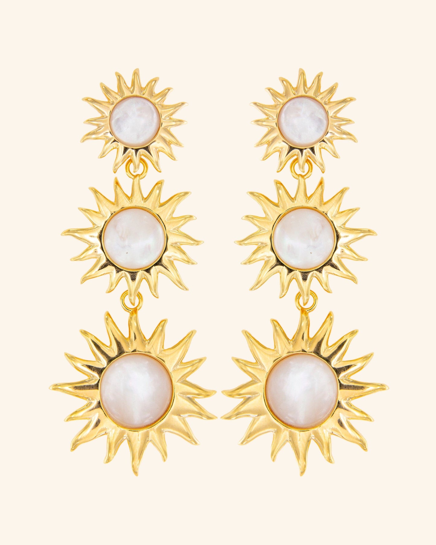 Colgantes Sol Fascinante Intermedio Madreperla Blanca Necklaces Coolook
