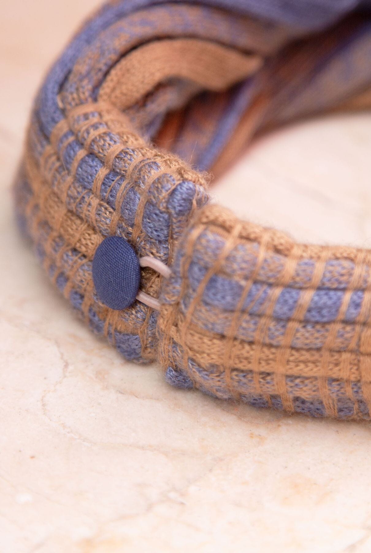 COLLAR CASHMERE/ SEDA AZUL VAQUERO/ CAMEL Foulards & Scarves Victoria de Talhora