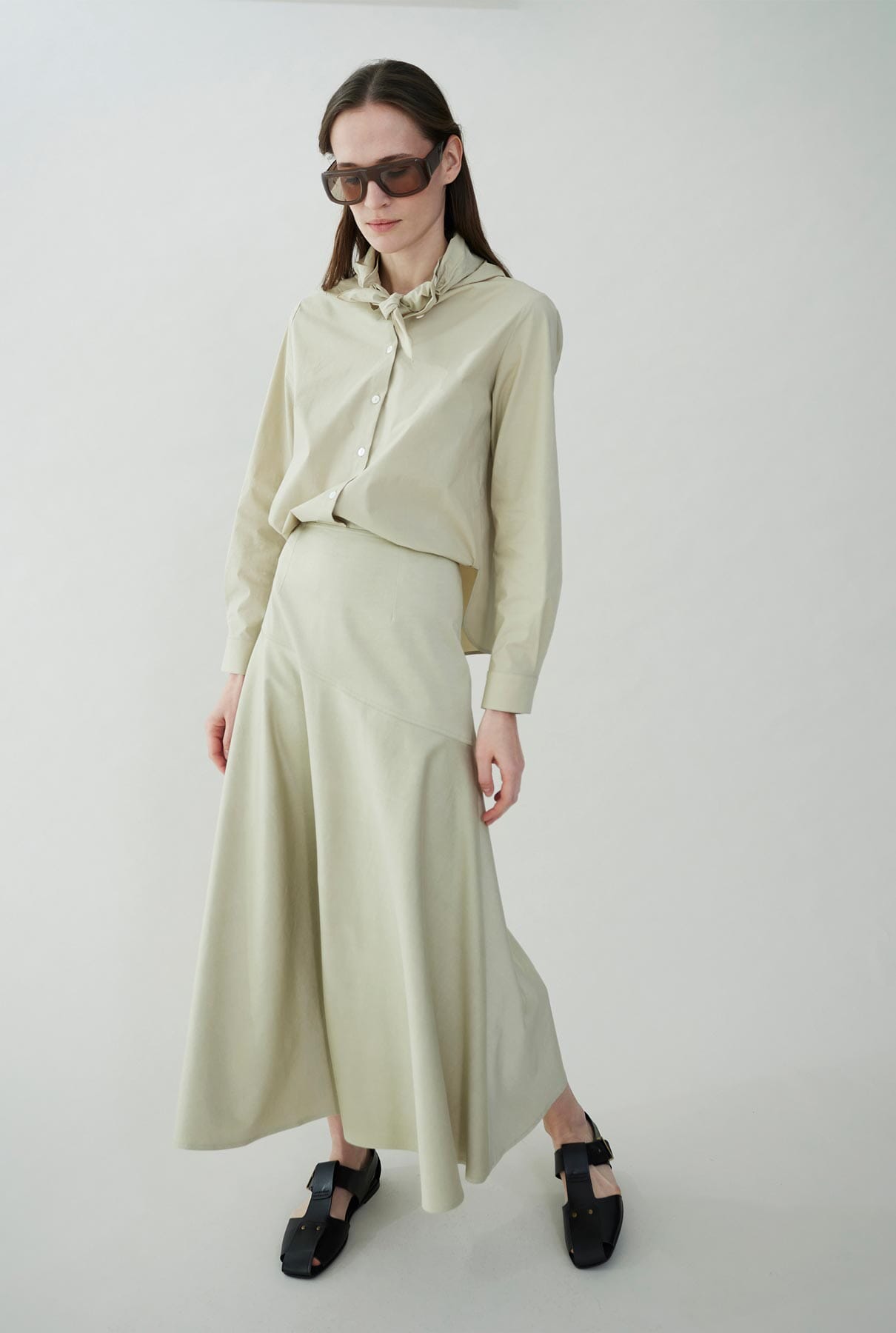 Cotton blouse with embroidered collar Tops and Blouses Tot-Hom