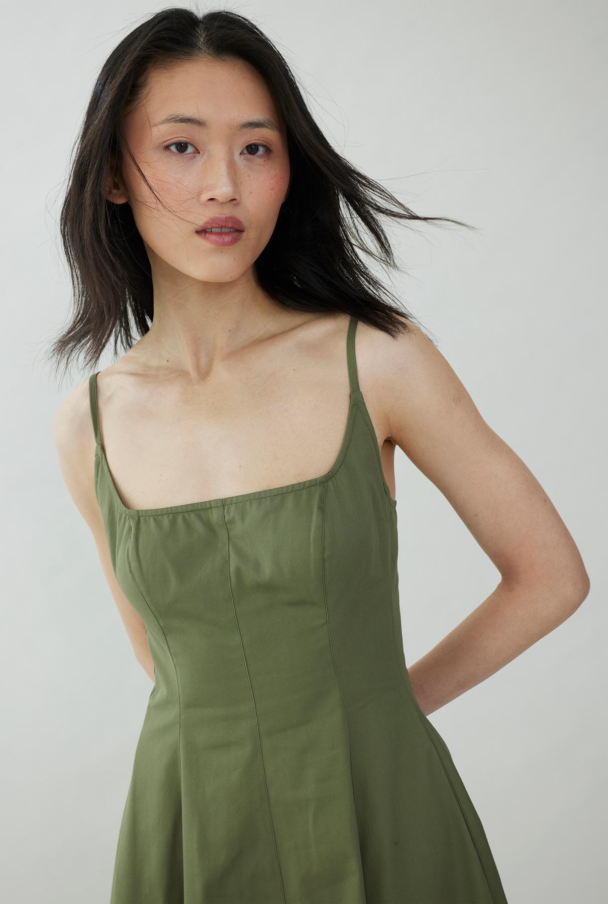 Cotton dress with straps and half-layer skirt Dresses Tot-Hom