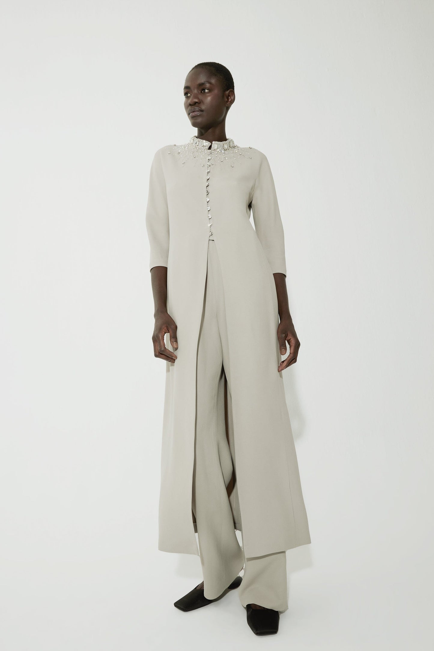 Crepe pants with elastic waistband Trousers Tot-Hom