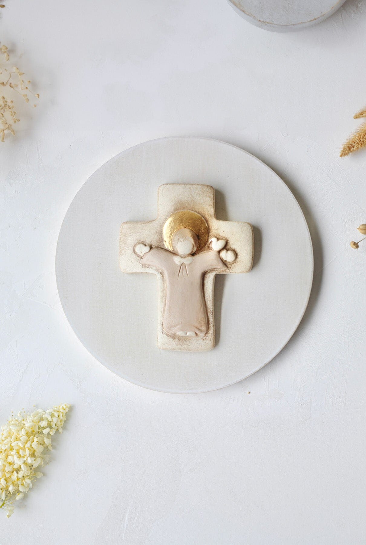 Cruz rosa con pan de oro Kids Accessories Mezzetta Kids