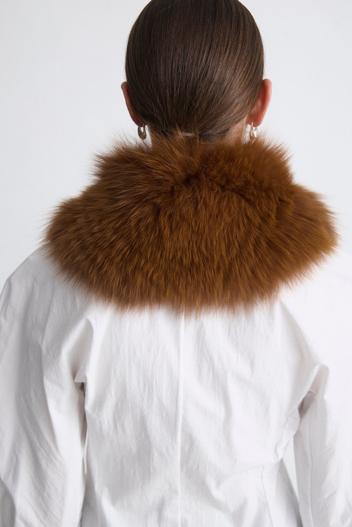 Cuello de pelo miel y cuero Foulards & Scarves Miguel Marinero