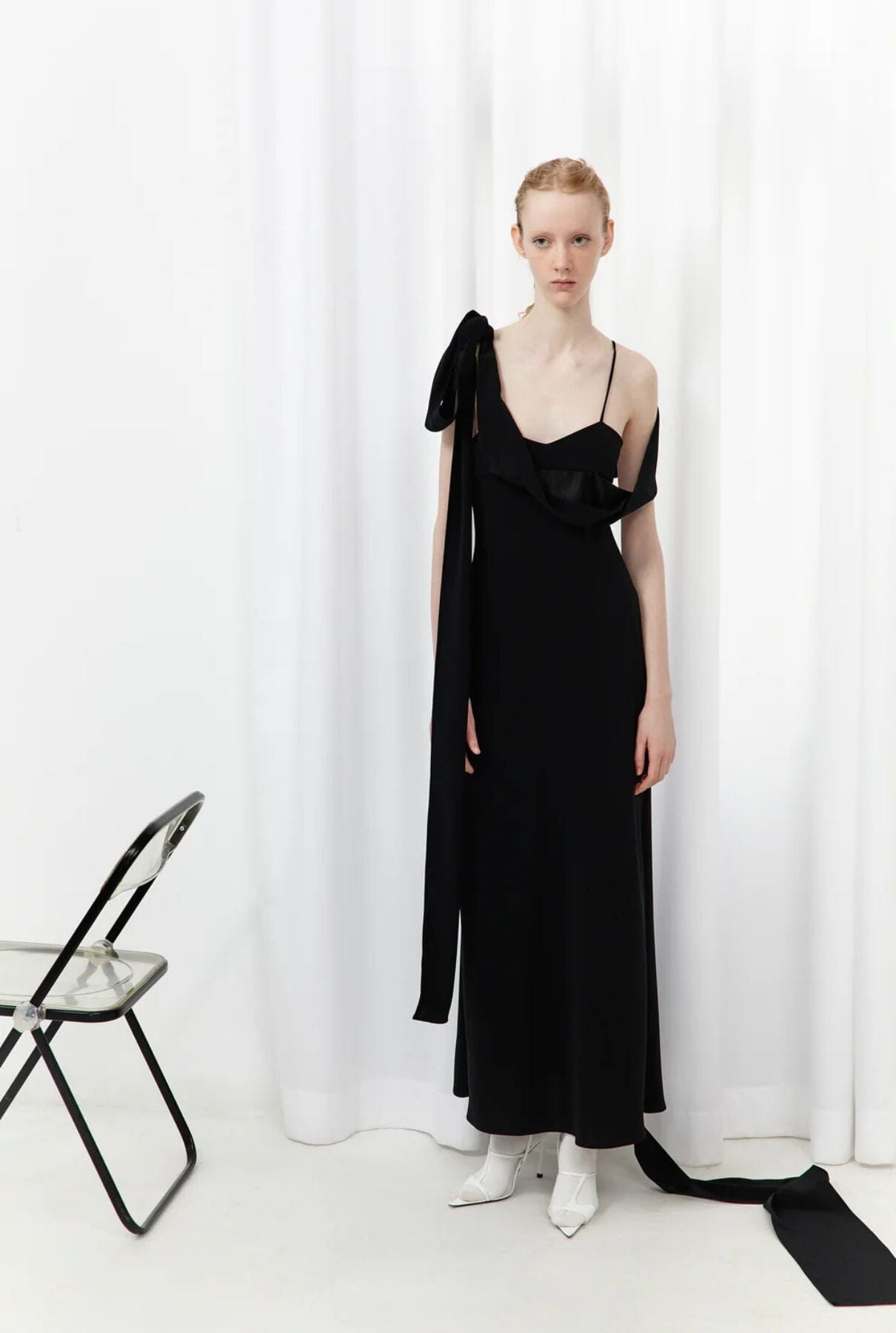 Empire-Cut Slip Dress with Bows  ES Fascinante