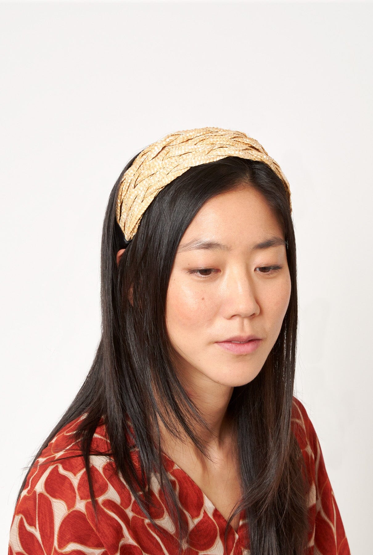 Diadema trenzada paja natural Headband Coterelle