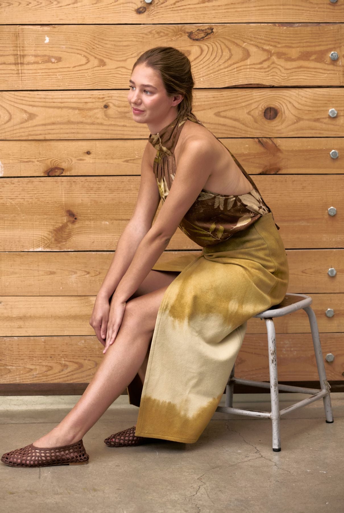 Eva Velvet Skirt Green Skirts Atelier Aletheia