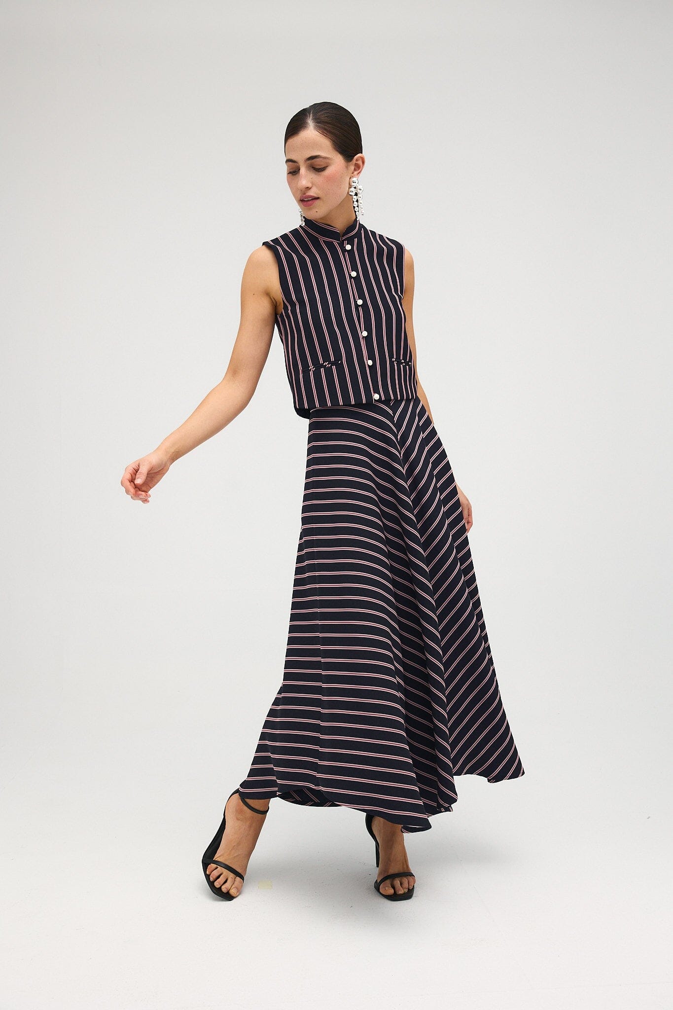 Falda Didion Rayas Marino Top Galcon Studio