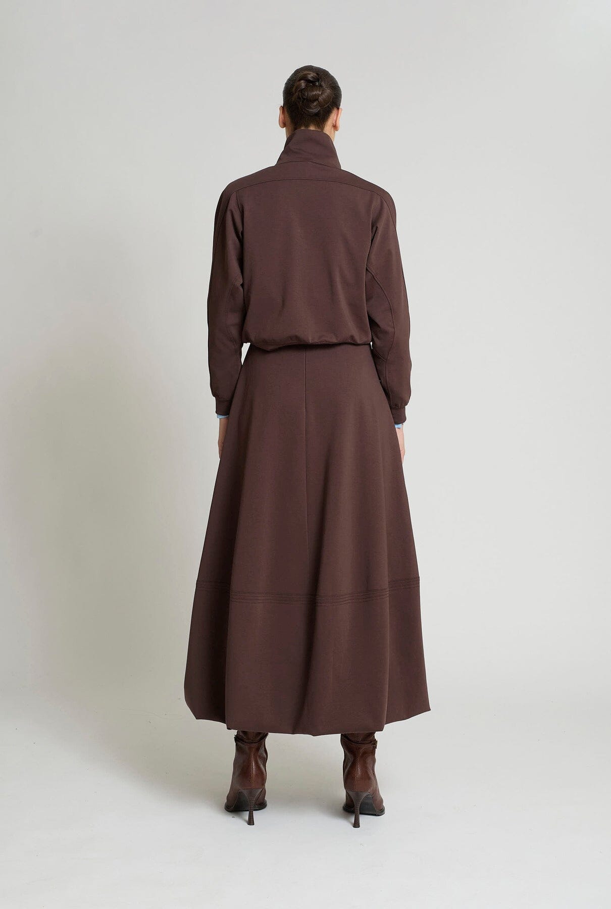 falda elena marron Skirts Zaitegui Studio